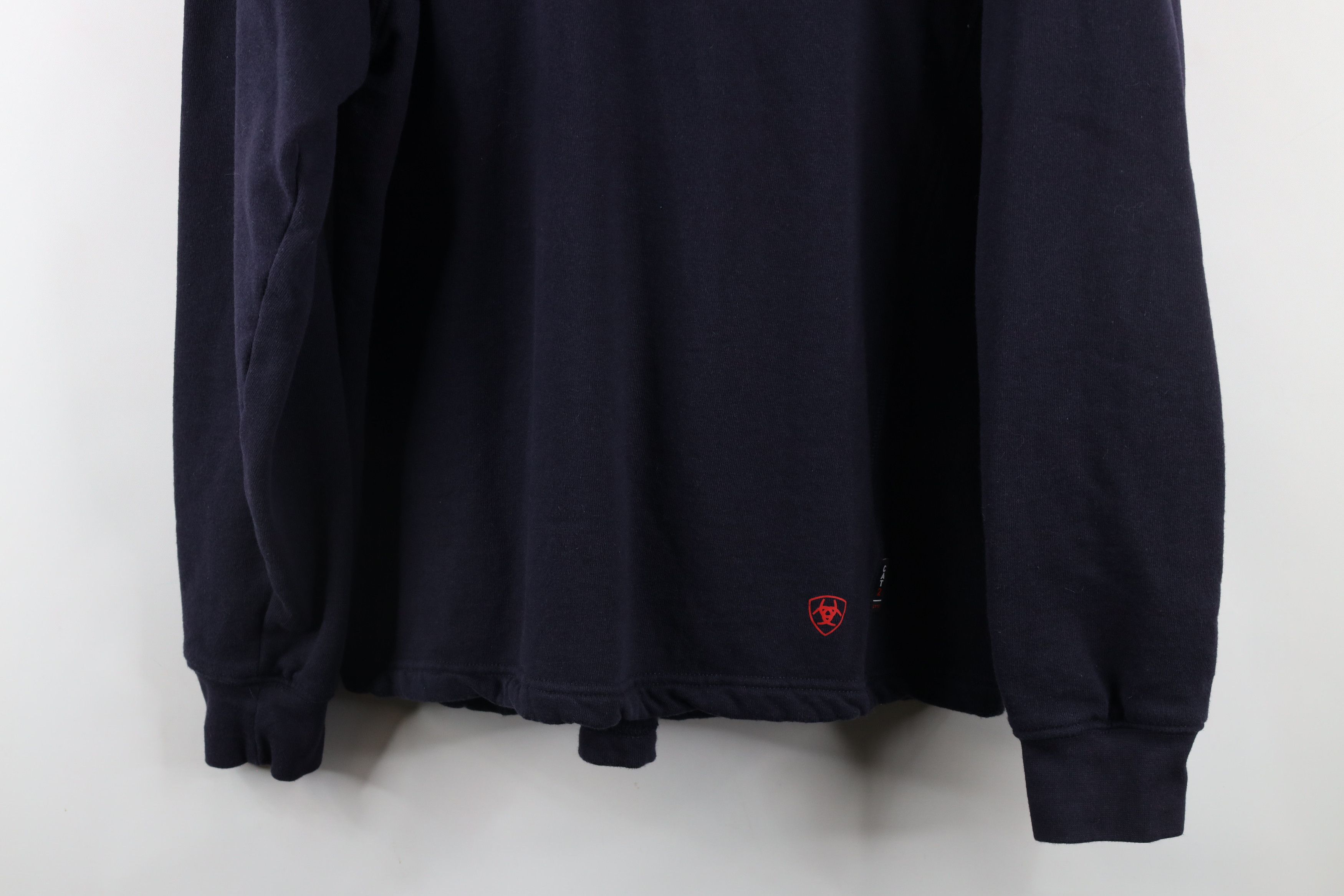 Ariat × Vintage Ariat FR 2112 Fire Resistant Half Zip Work Sweatshirt Blue Size US M / EU 48-50 / 2 - 3 Thumbnail