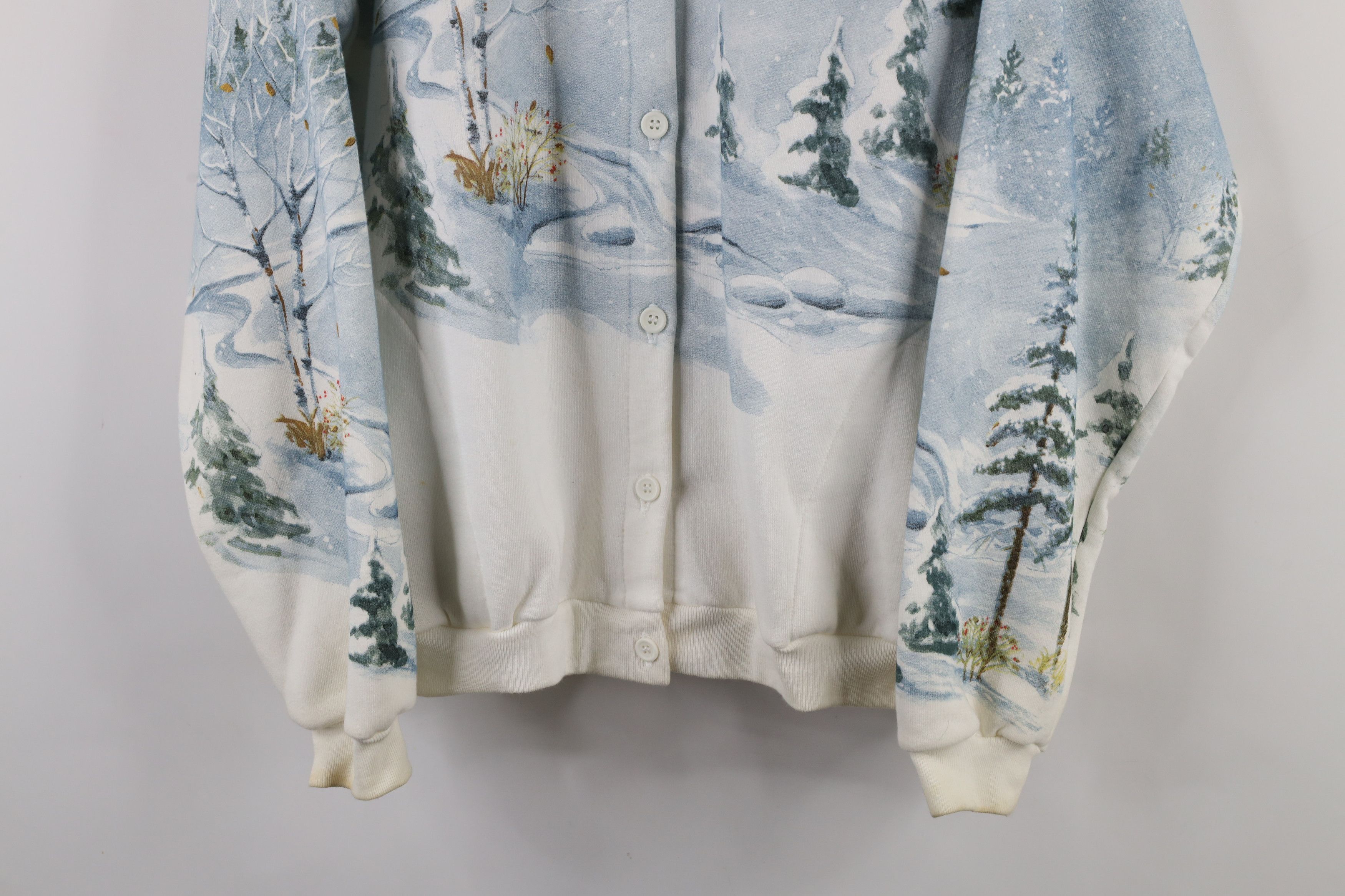 Vintage Vintage 90s Streetwear All Over Print Cardigan Sweatshirt Size M / US 6-8 / IT 42-44 - 3 Thumbnail