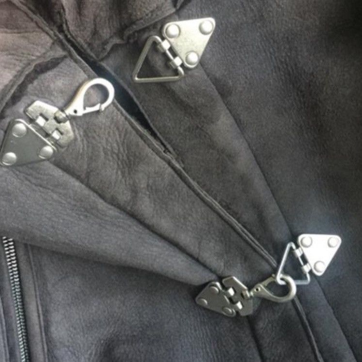 Dolce & Gabbana 🧿leather shearling jacket/vest on carabiners brown Size US L / EU 52-54 / 3 - 3 Thumbnail