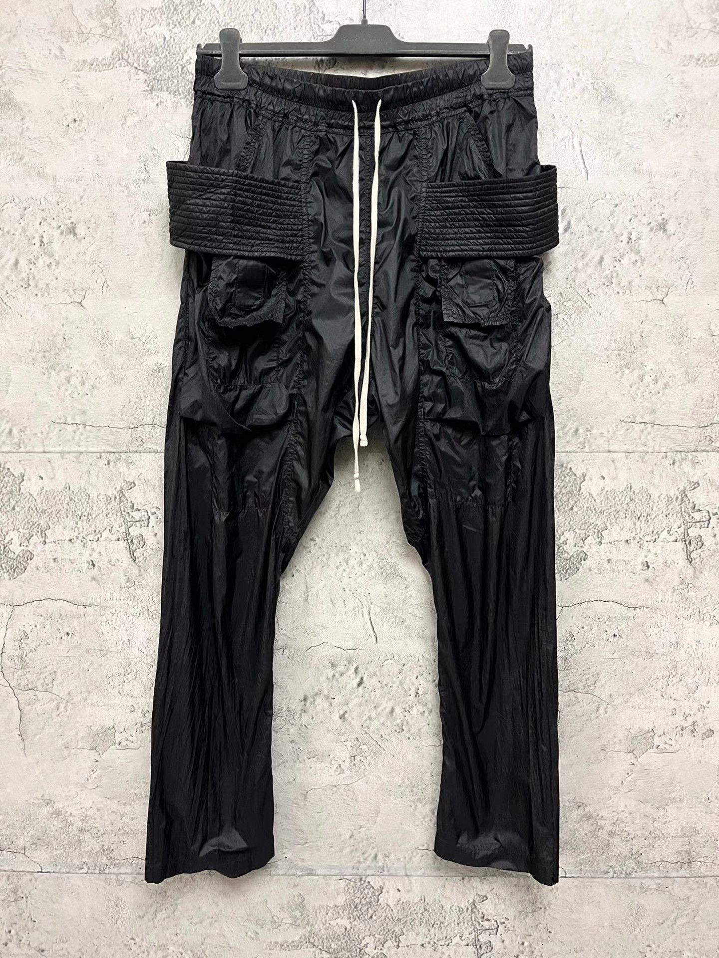 Rick Owens Rick Owens 16SS Waxed Nylon Double Ring Pants K34 Size US 33 - 1 Thumbnail