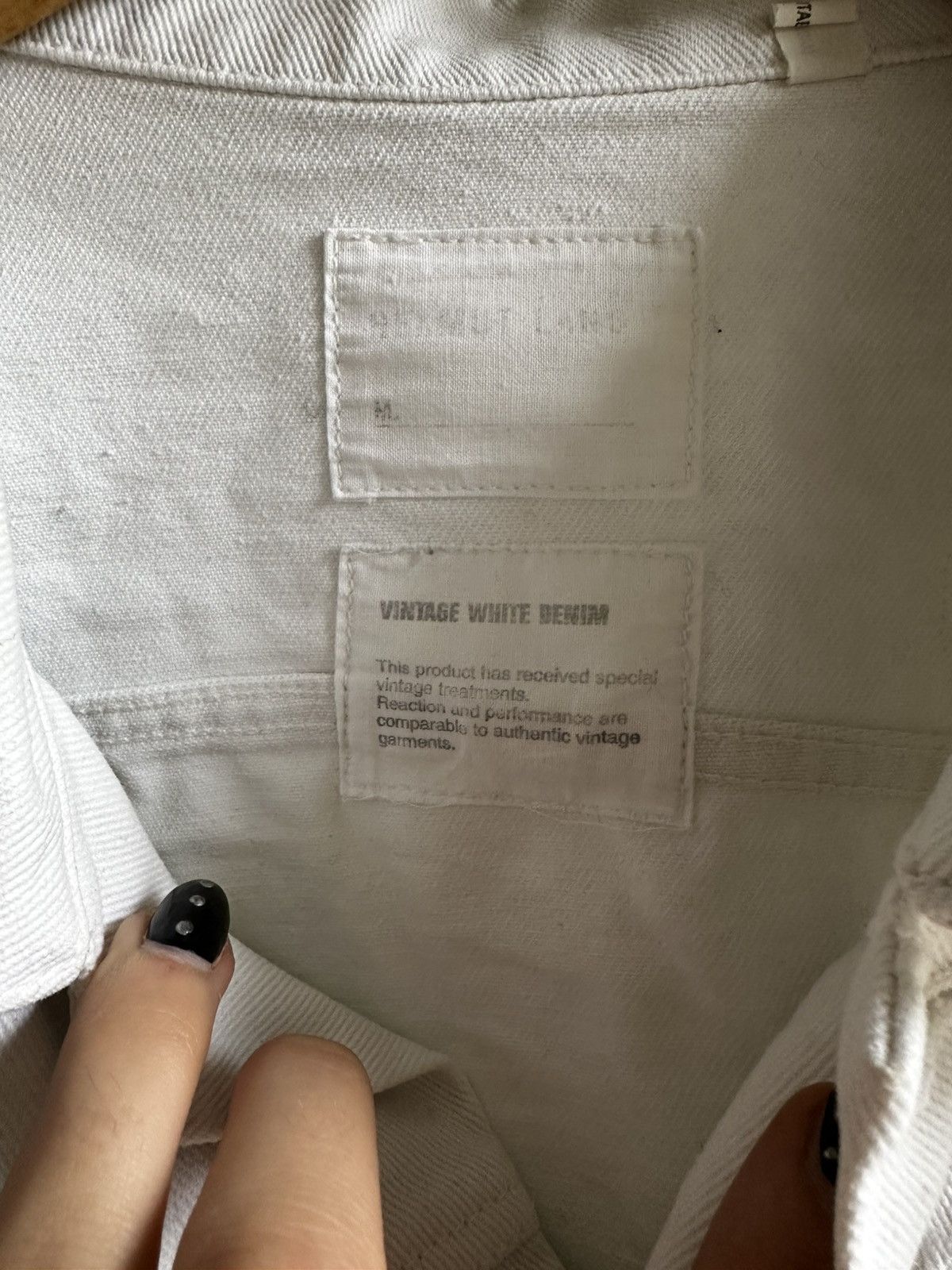 Helmut Lang Helmut Lang White Denim Jacket Size US M / EU 48-50 / 2 - 2 Thumbnail