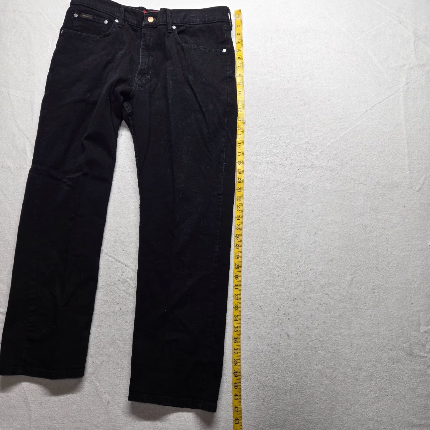 Lee LEE Jeans Black 38x30 Regular Fit Straight Denim Pants Mens Adult XS? Size US 38 / EU 54 - 7 Thumbnail