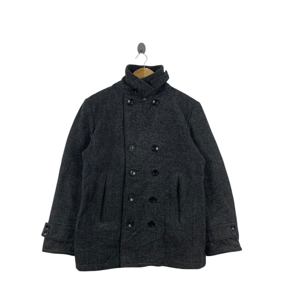 semanticdesign SEMANTIC DESIGN JAPAN Double Breasted Pea Coat Chore Jacket Size US L / EU 52-54 / 3 - 3 Thumbnail