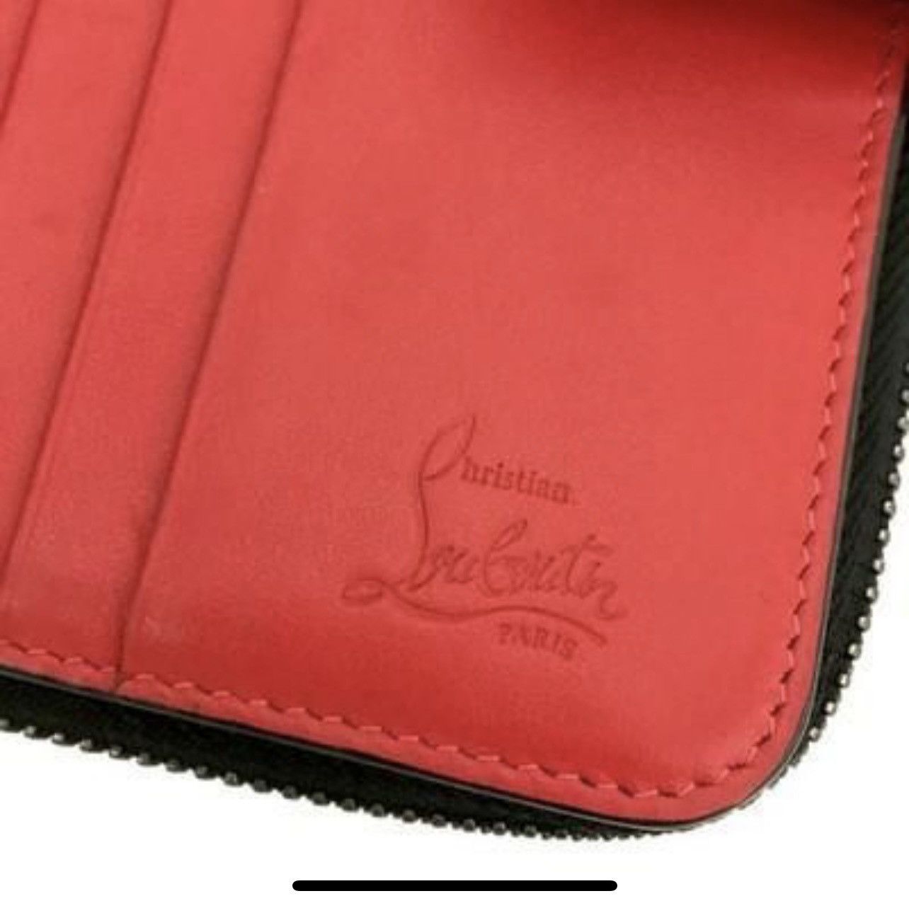 Christian Louboutin Christian Louboutin Panettone Spike Black Leather Wallet Size ONE SIZE - 3 Thumbnail