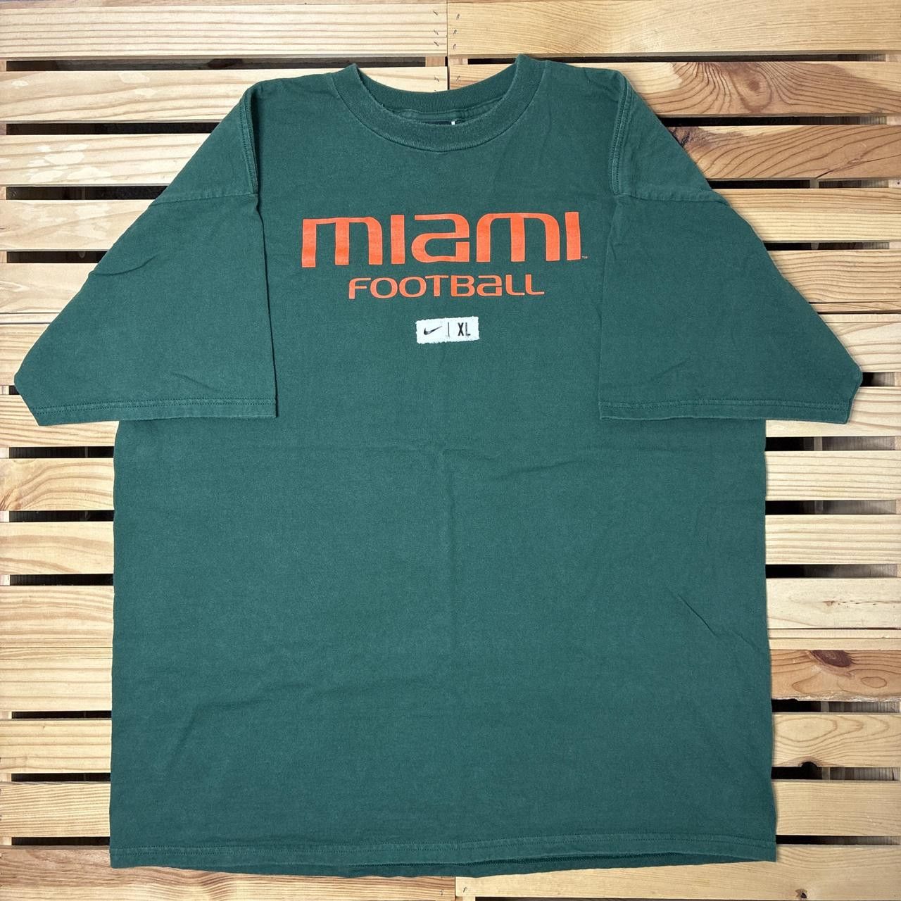 Nike Vintage University of Miami Green College Tee Size XL Size US XL / EU 56 / 4 - 1 Thumbnail