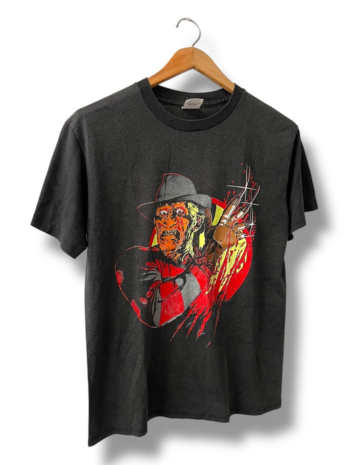 Star Of Hollywood VINTAGE 80s FREDDY KRUEGER A NIGHTMARE 4 HORROR MOVIE SHIRT Size US L / EU 52-54 / 3 - 7 Thumbnail