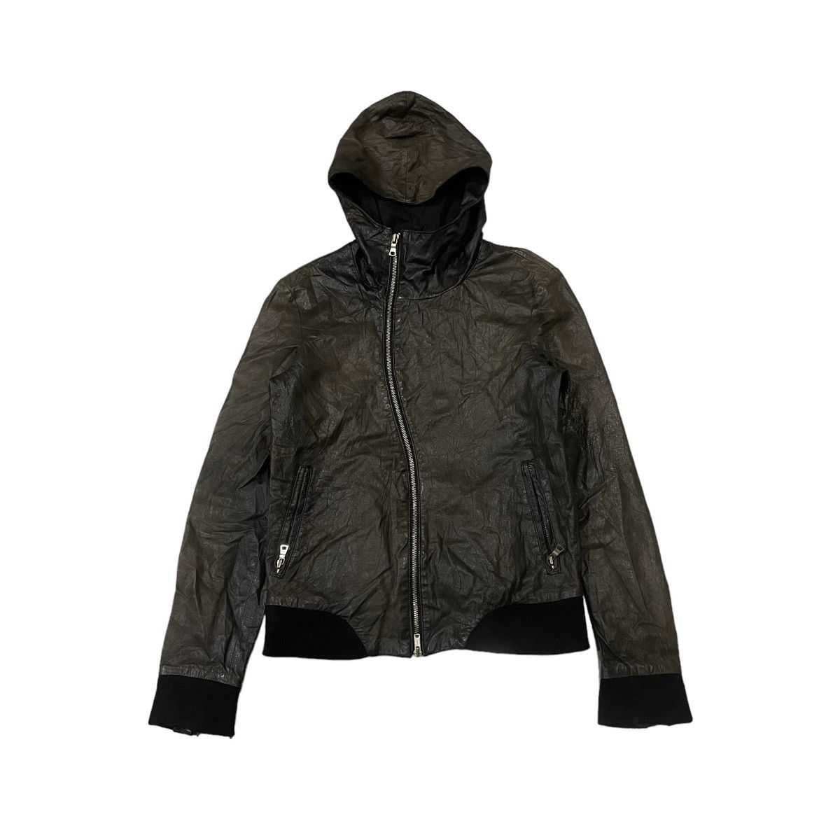 If Six Was Nine Vintage LHP Asymmetric Seditionaries Hoodie Leather Jacket Size US M / EU 48-50 / 2 - 1 Thumbnail