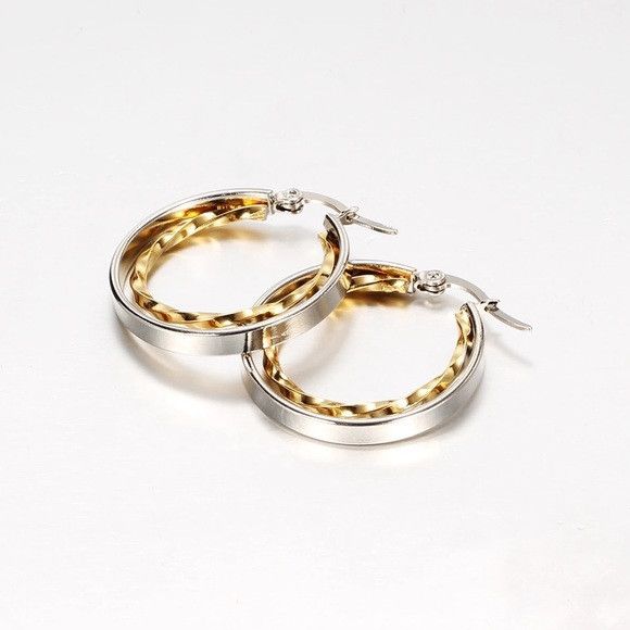 The Unbranded Brand Gold & silver fashion earring for women Size ONE SIZE - 4 Thumbnail