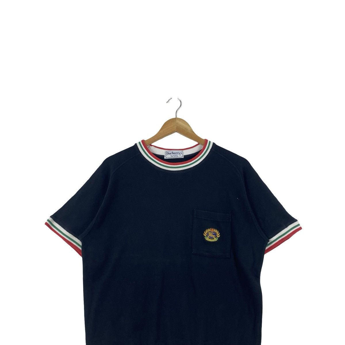 Burberry Vintage BURBERRYS Pocket T-Shirt Sweatshirt Top with Striped Size US L / EU 52-54 / 3 - 2 Thumbnail