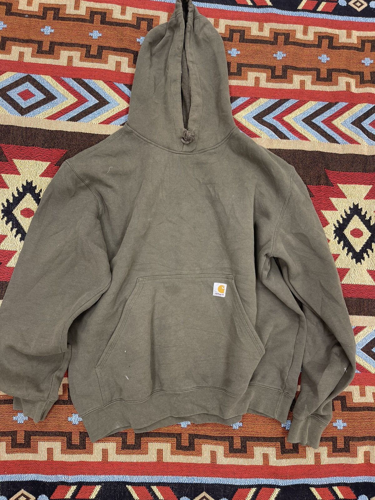 Carhartt × Carhartt Wip CARHARTT GREEN IVORY HOODIE SZ L Size US L / EU 52-54 / 3 - 2 Thumbnail