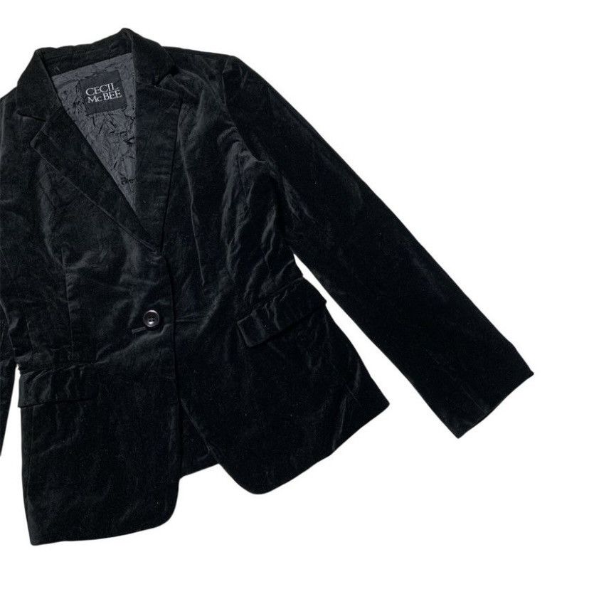 Japanese Brand VINTAGE CECIL MCBEE VELVET FORMAL BLAZER BLACK Size US S / EU 44-46 / 1 - 4 Thumbnail