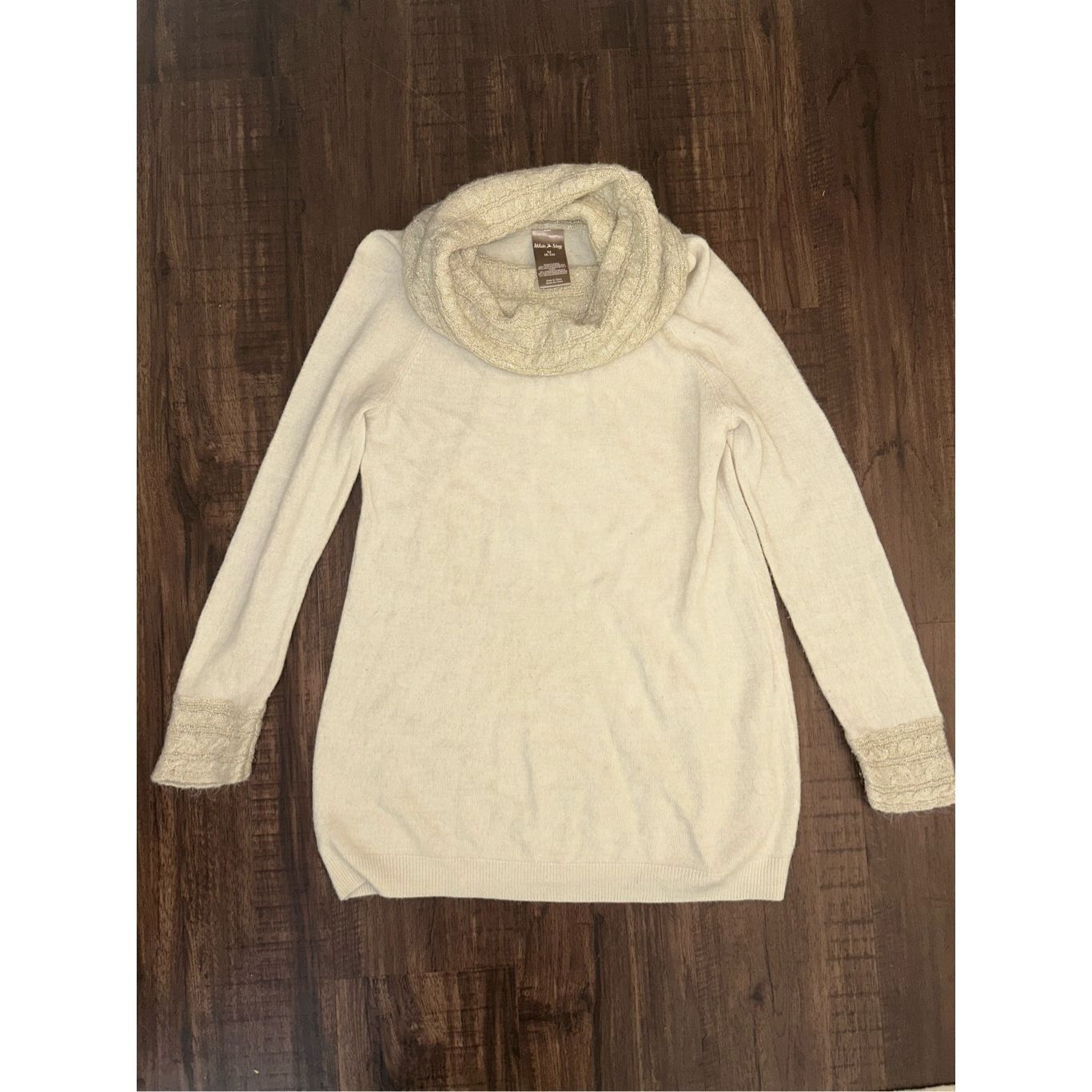 White's Boots White Stag Cream Gold Thread Turtleneck Cowl-Neck SOFT Sweat Size M / US 6-8 / IT 42-44 - 2 Thumbnail