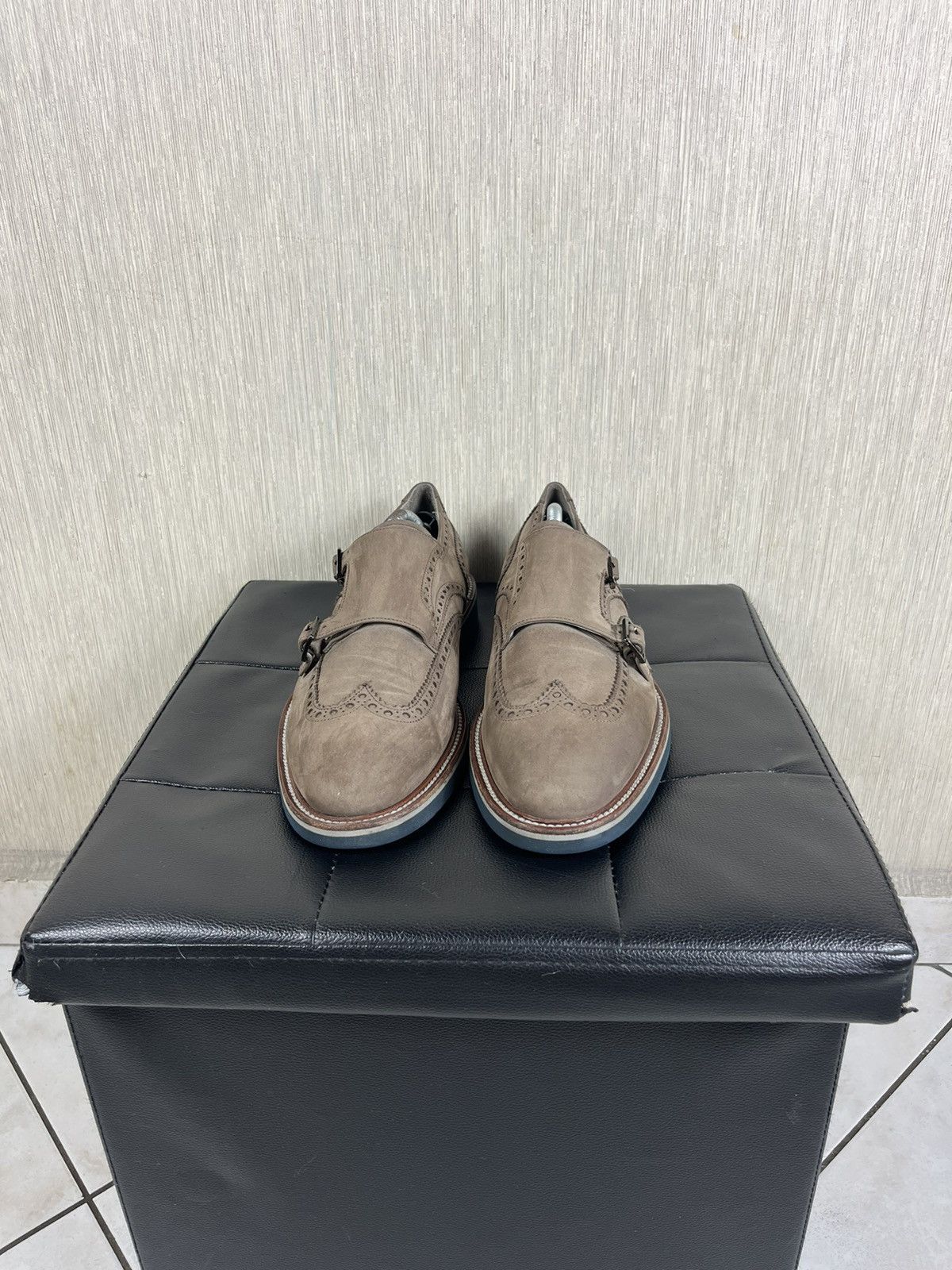Canali × Designer Canali Italy monk strap leather shoes classic suede loafers Size US 12 / EU 45 - 2 Thumbnail