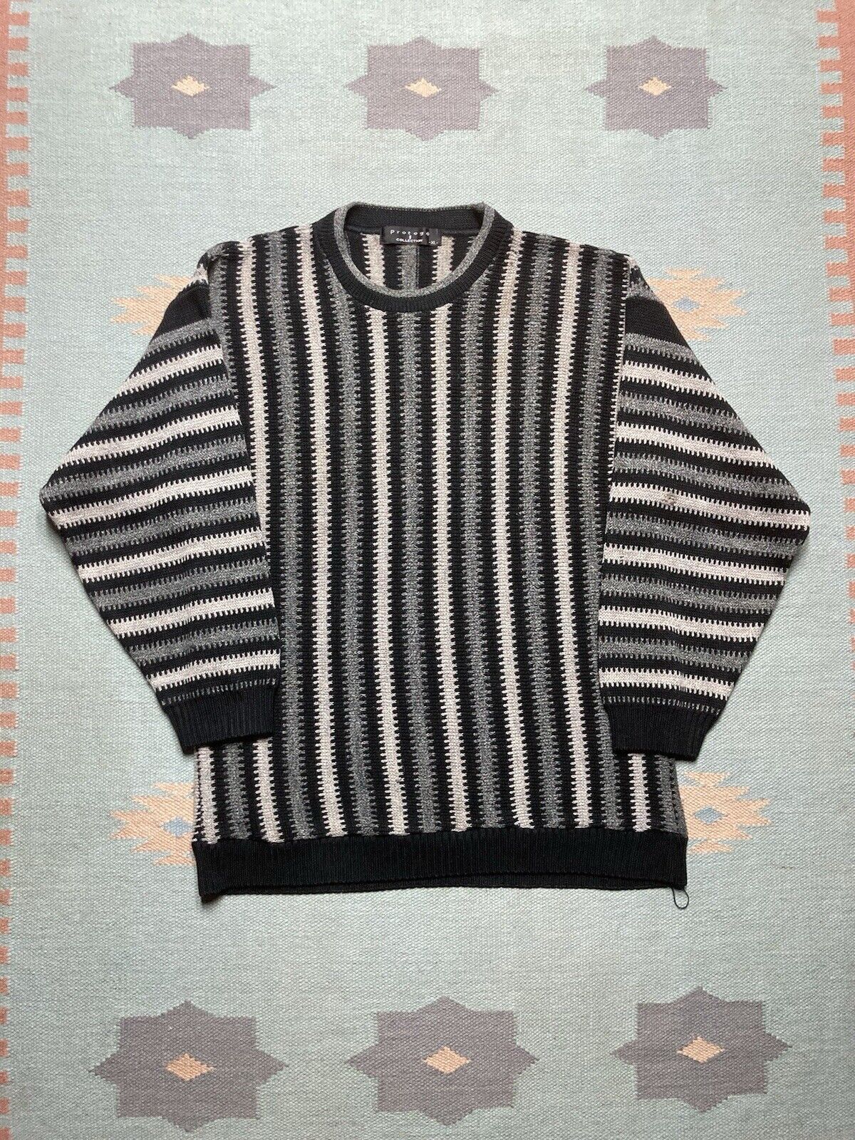 Protege × Vintage protege knit sweater acrylic abstract pattern crewneck XL Size US XL / EU 56 / 4 - 1 Thumbnail