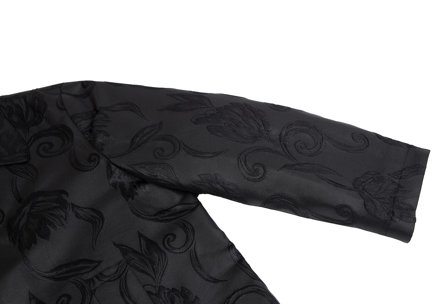 Jean Paul Gaultier Quilted Floral Jacquard Grograine Coat Black Size 48 Size US M / EU 48-50 / 2 - 6 Thumbnail