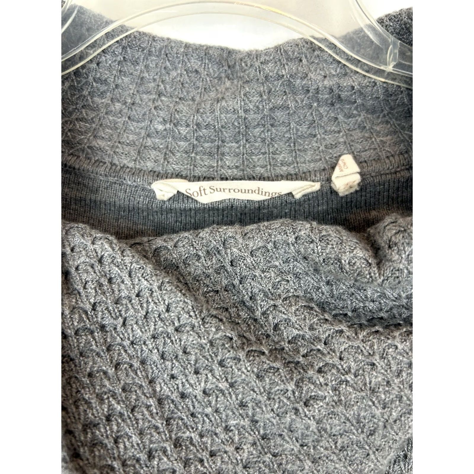 Soft Surroundings Soft Surroundings Cardigan Women M Petite 1 Button Gray Cottage Capsule Minimalist Size M / US 6-8 / IT 42-44 - 3 Thumbnail