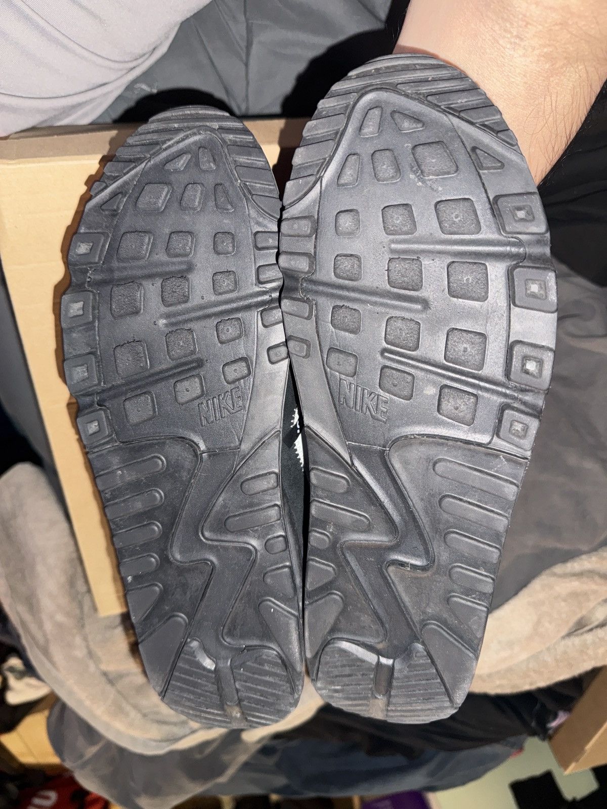 Nike × Off-White Nike x Off-White Air Max 90 Black 10.5 Size US 10.5 / EU 43-44 - 14 Thumbnail