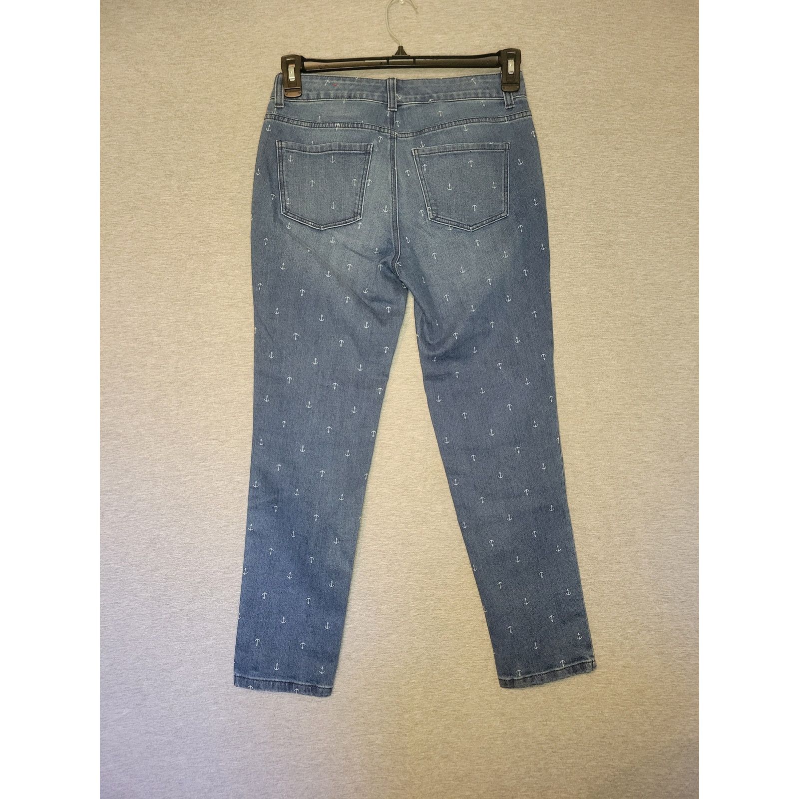 Other Women's Talbots Stretch Ankle Length Skinny Denim Jeans 4P Size 29" - 2 Thumbnail