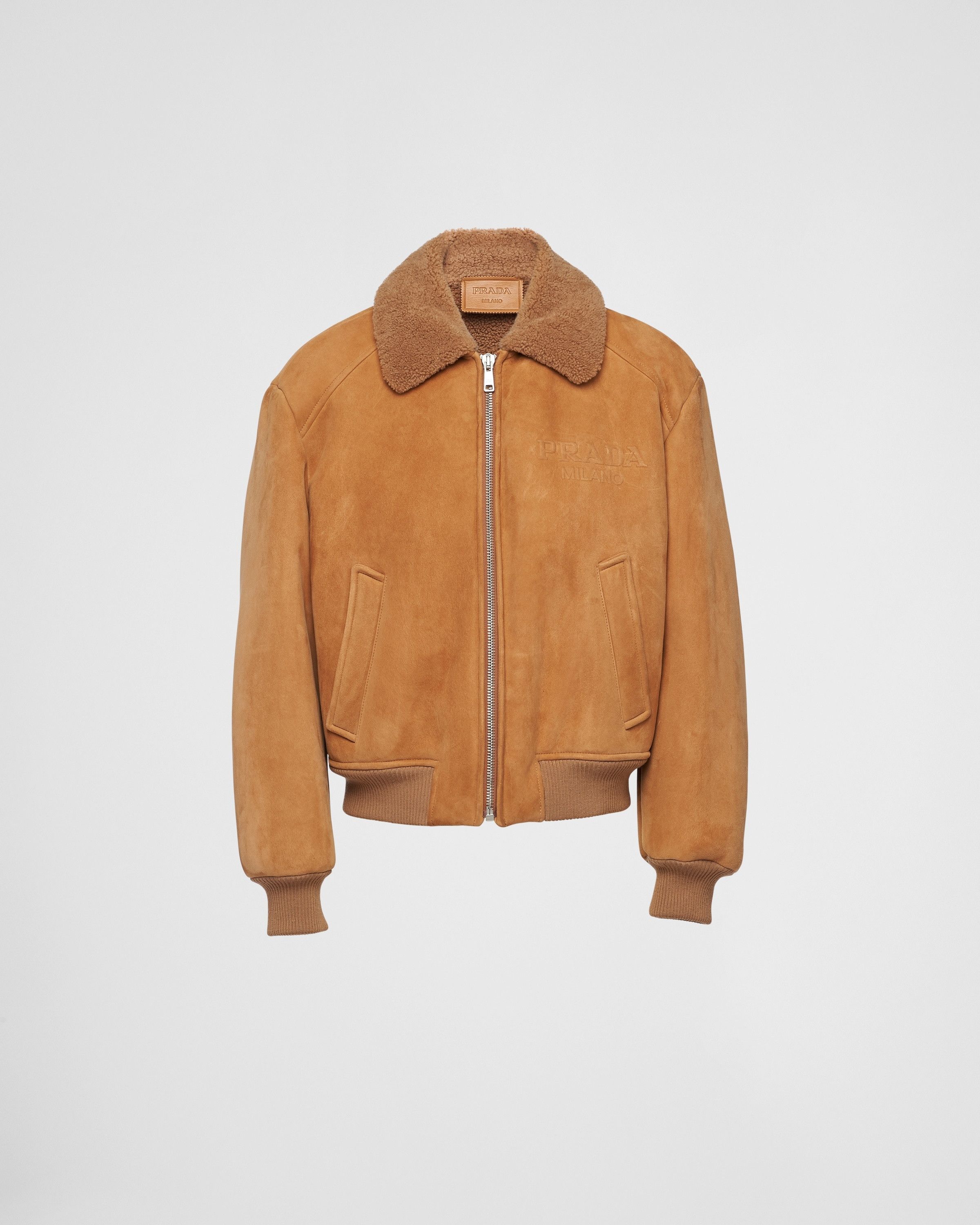 Prada o1la1rc1a0925 Shearling Jacket in Camel Size US L / EU 52-54 / 3 - 1 Thumbnail