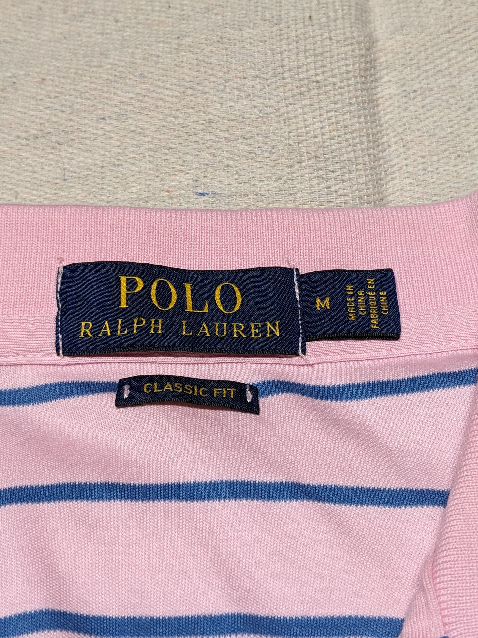 Polo Ralph Lauren Polo pink blue striped short sleeve polo mens M Size US M / EU 48-50 / 2 - 5 Thumbnail