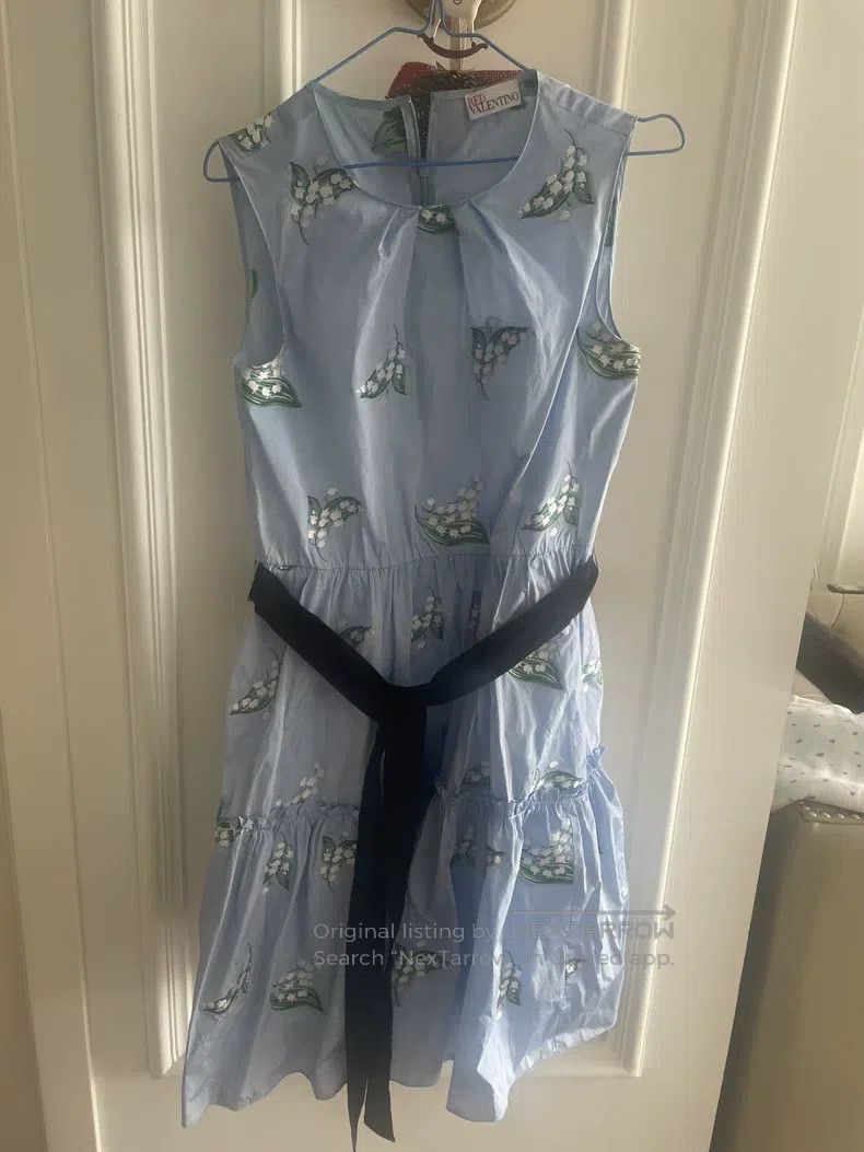 Valentino Valentino A light blue little floral dress Size XS / US 0-2 / IT 36-38 - 1 Thumbnail