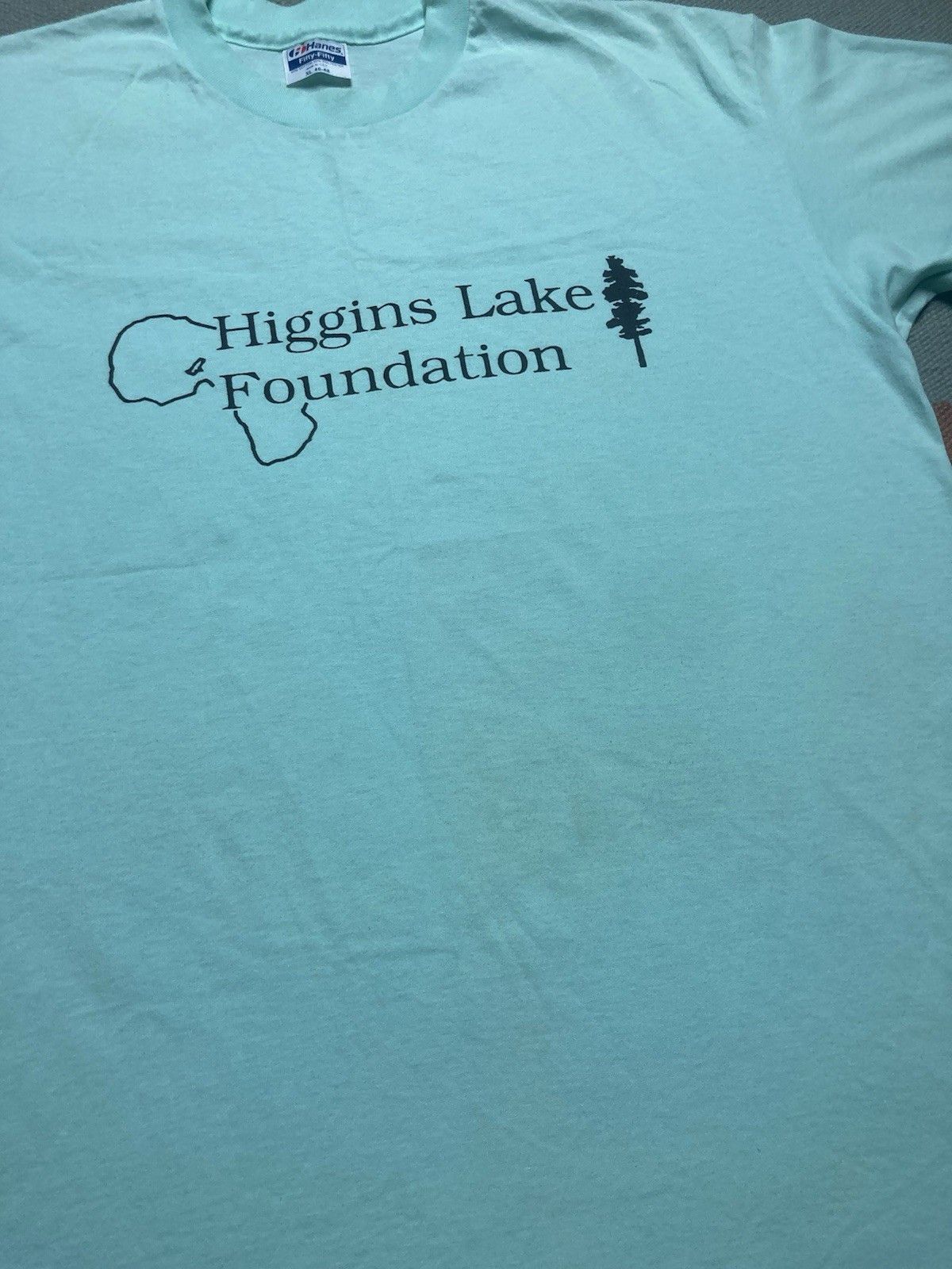 Vintage Vtg 80s t shirt Higgins lake foundation Michigan Hanes XL Size US XL / EU 56 / 4 - 6 Thumbnail