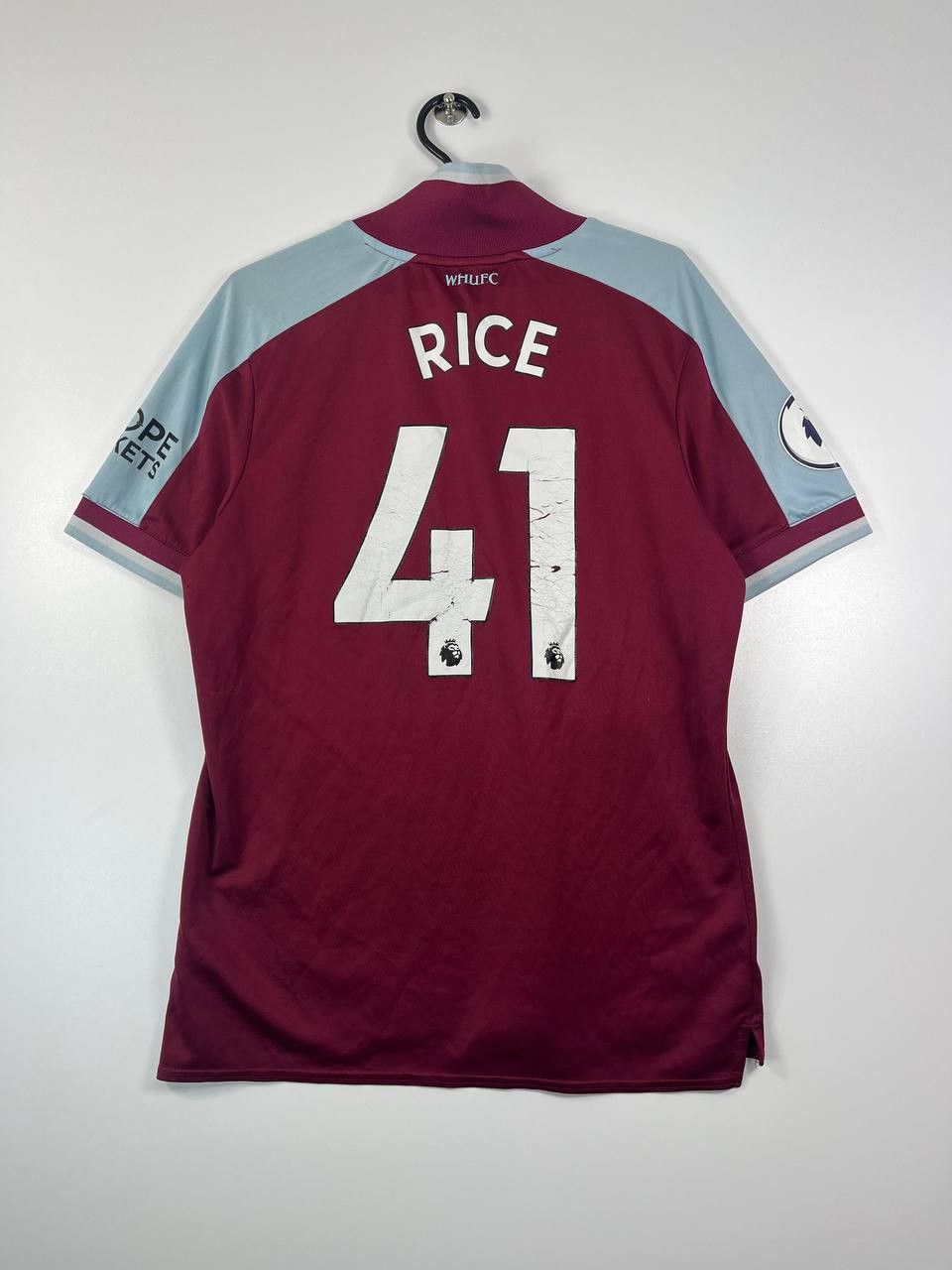 Umbro West Ham United 2020-21 Home Shirt Umbro Rice #41 Size L Size US L / EU 52-54 / 3 - 8 Thumbnail