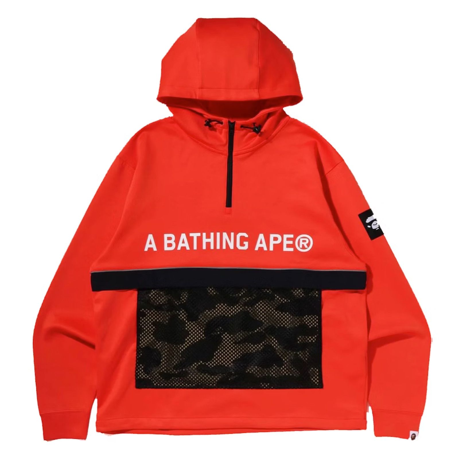 Bape Bape Camo Pocket Double Knit Half-Zip Red Hoodie Size Small Size US S / EU 44-46 / 1 - 1 Thumbnail