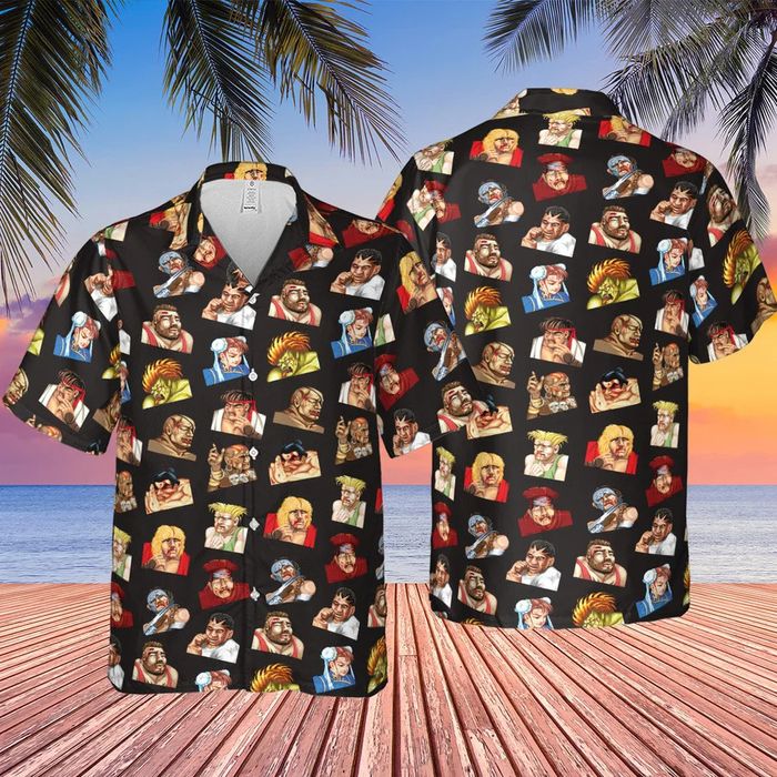 Vintage Street Fighter streetwear Hawaiian shirt