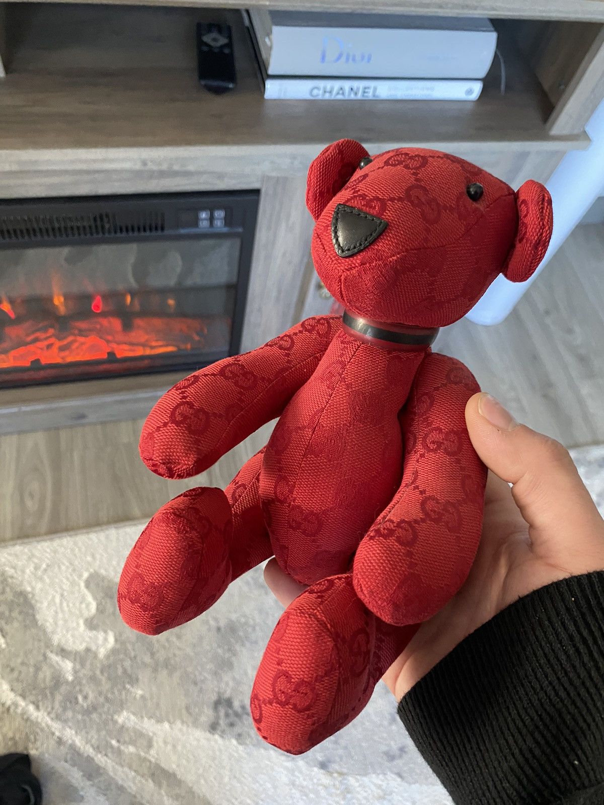 Gucci Red ( Ultra Rare ) Monogram Teddy Bear 6gr0103 For Sale at 1stDibs