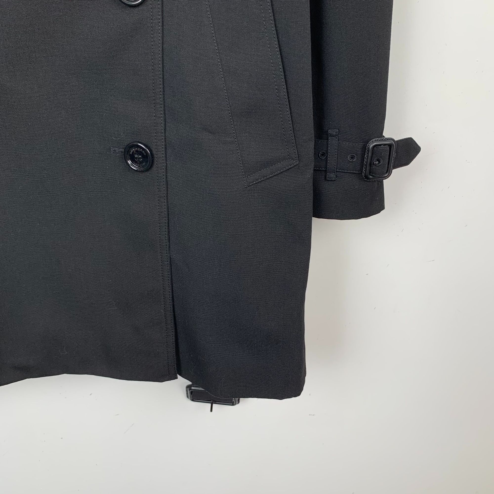 Burberry Burberry Black Cotton Double-Breasted Trench Coat (Size 40) Size M / US 6-8 / IT 42-44 - 5 Thumbnail
