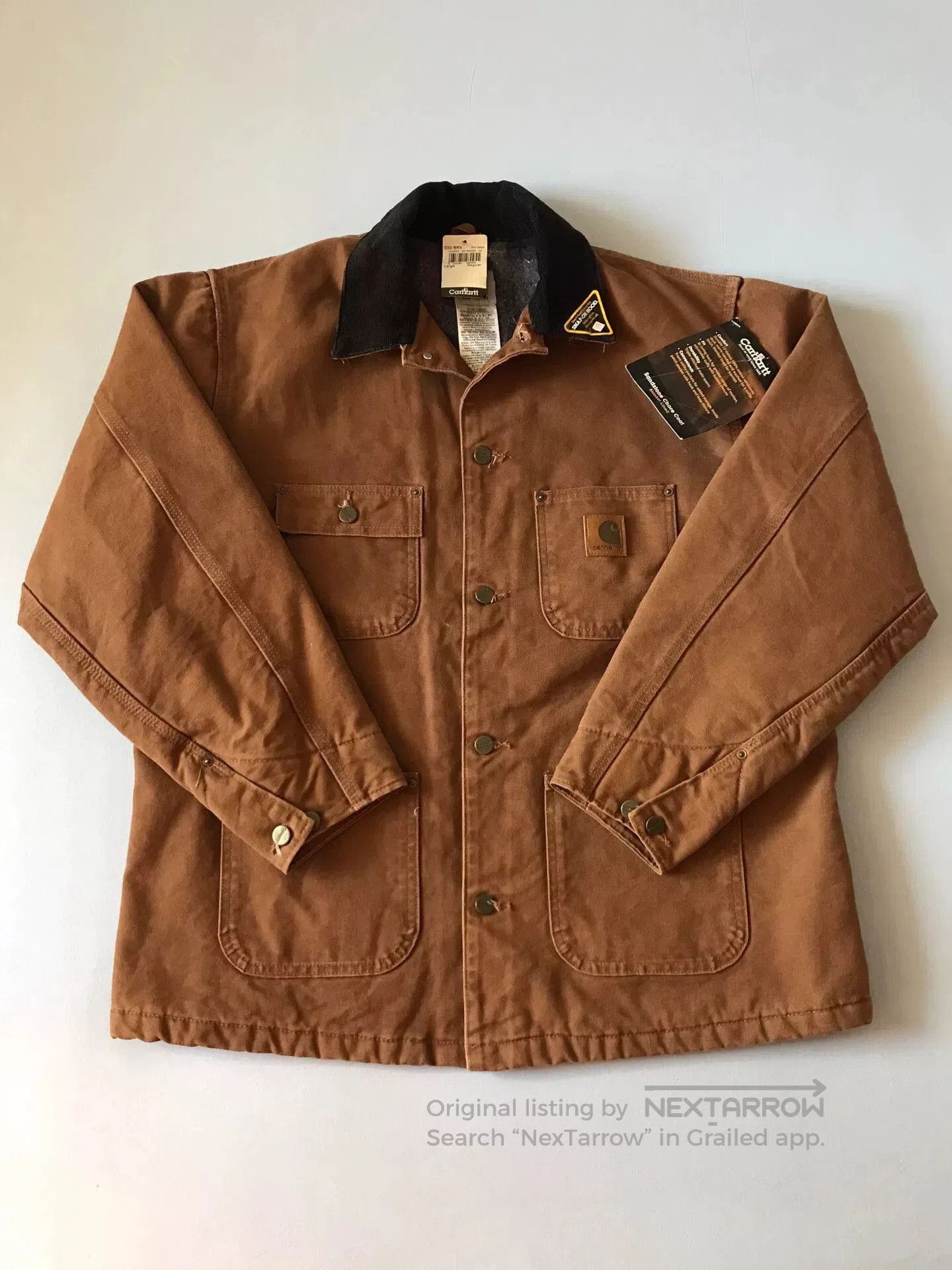 Carhartt Carhartt C02 Brown Washed Canvas Work Jacket. Size US L / EU 52-54 / 3 - 1 Thumbnail