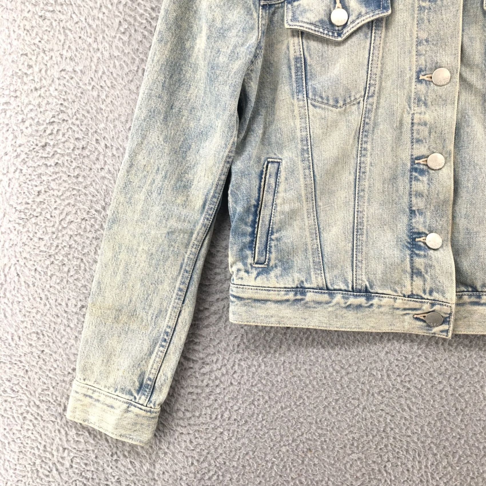 Gap Gap Jacket Womens XS Blue Cotton 1969 Cropped Denim Button Up Light Wash Casual Size XS / US 0-2 / IT 36-38 - 3 Thumbnail