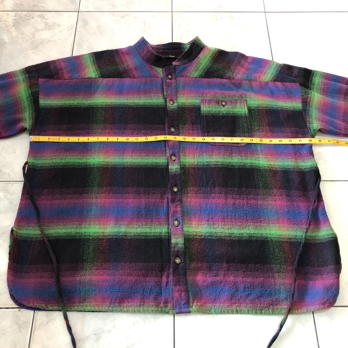 Japanese Brand Kastane Trippy Psychedelic Loose Oversize Flannel Size US XXL / EU 58 / 5 - 18 Thumbnail