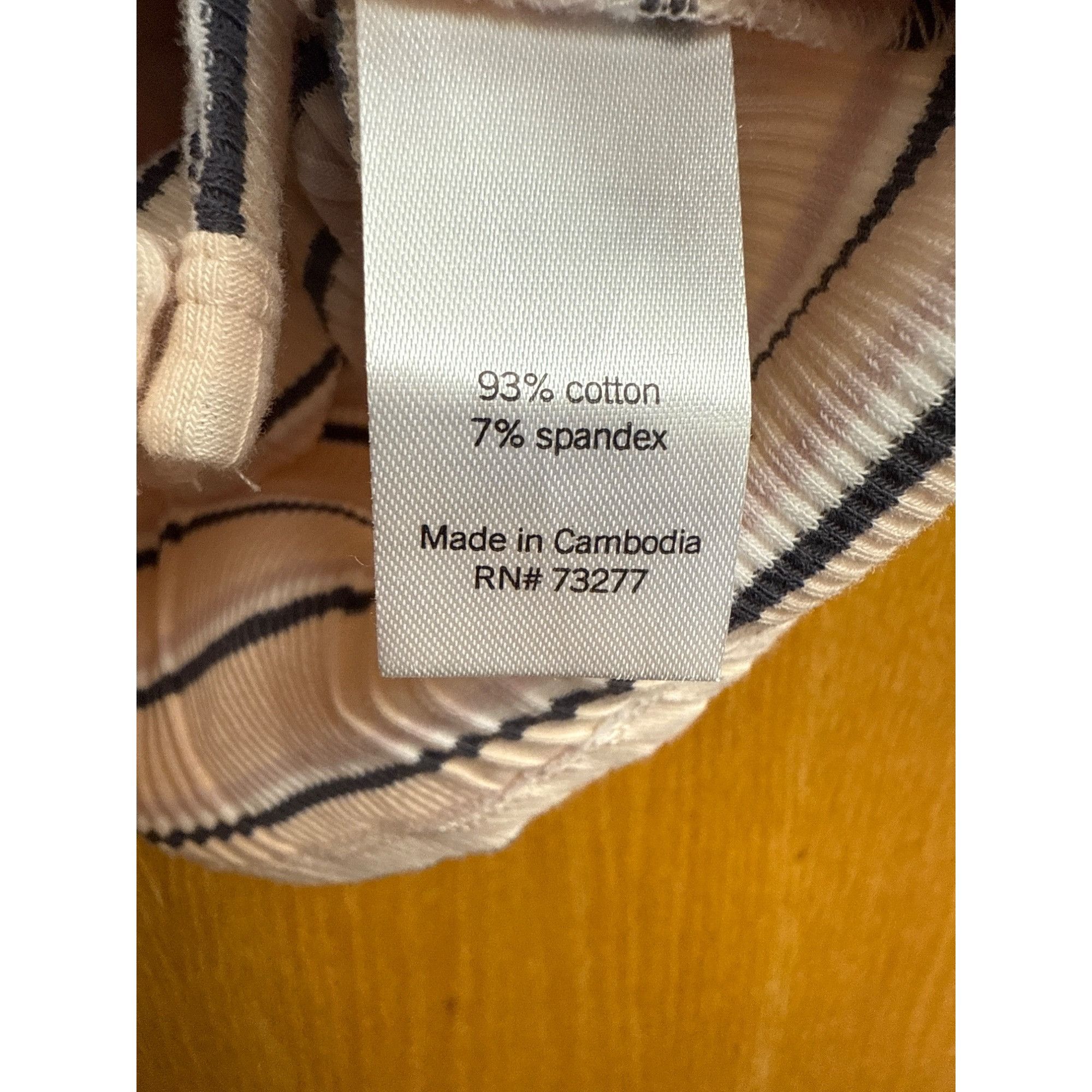 Other Striped Ribbed Button-Front Short Sleeve Crop Top XS By So B Size XS / US 0-2 / IT 36-38 - 6 Thumbnail