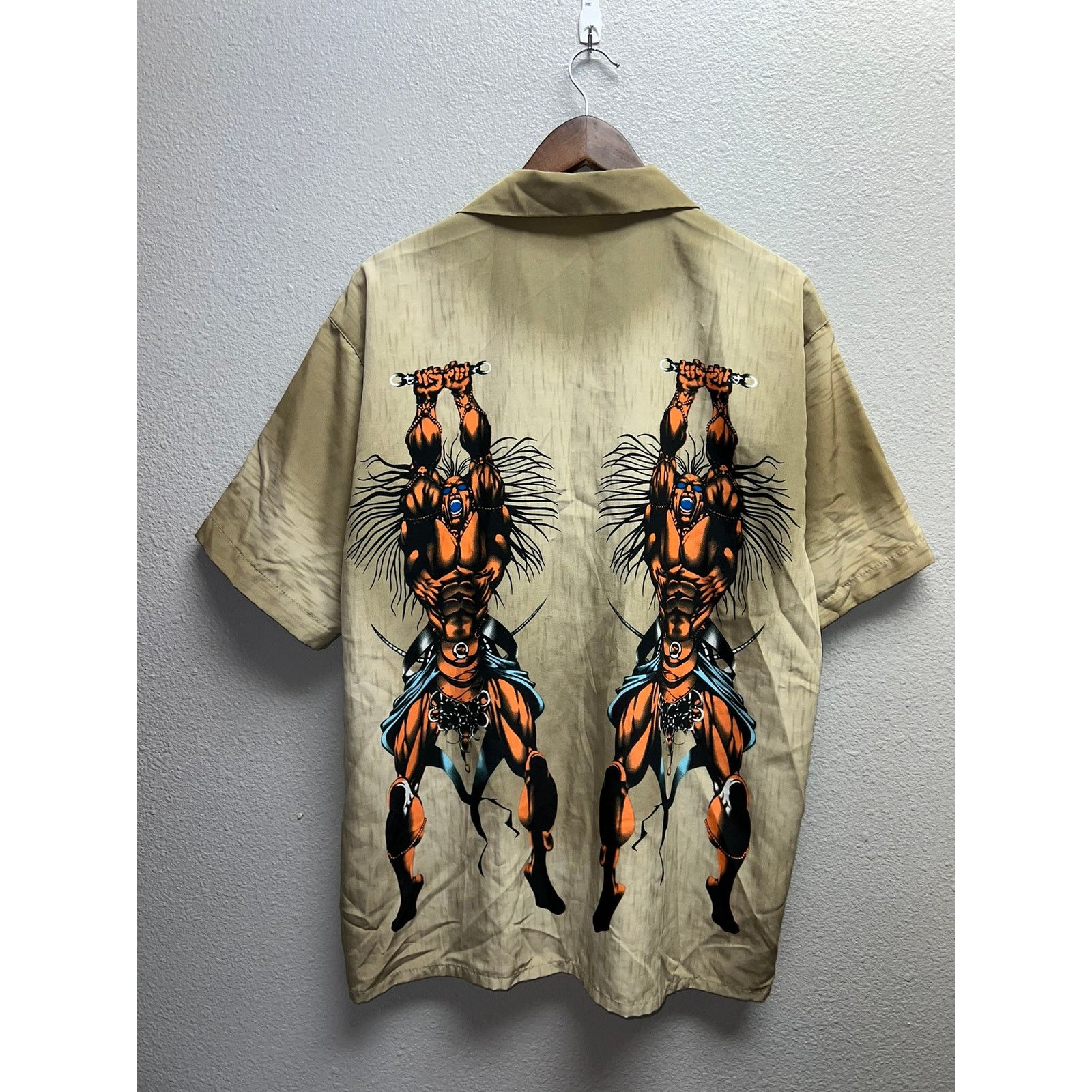 Vintage Vintage Tribal Warrior Button Down Brown Shirt VTG XL Size US XL / EU 56 / 4 - 7 Thumbnail