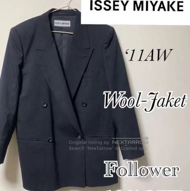Issey Miyake Issey Miyake Gray Peak Lapel Suit Size S / US 4 / IT 40 - 1 Thumbnail