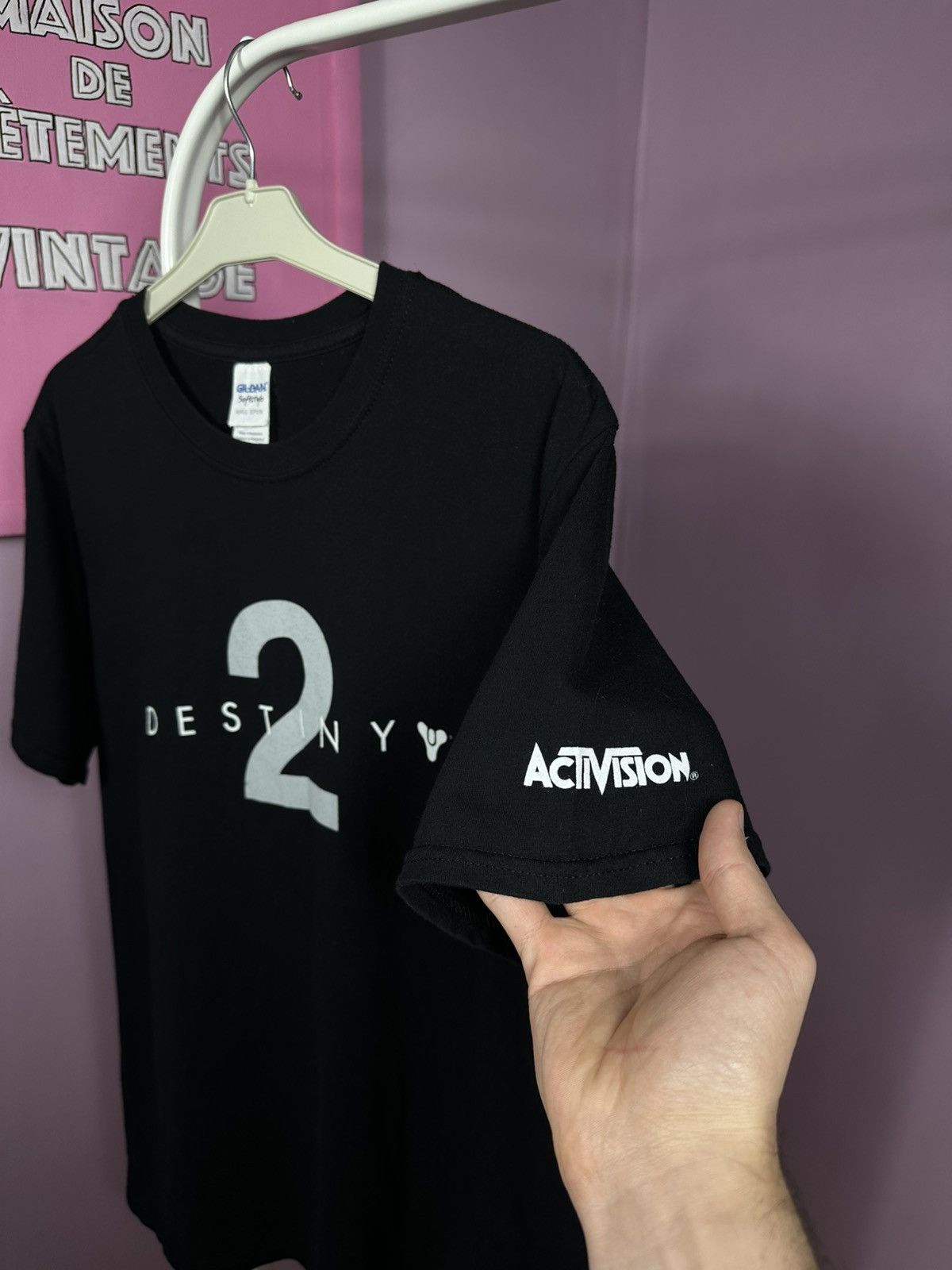 Gildan Destiny 2 Gaming T-Shirt Vintage Video Game Promo Logo Size US L / EU 52-54 / 3 - 7 Thumbnail