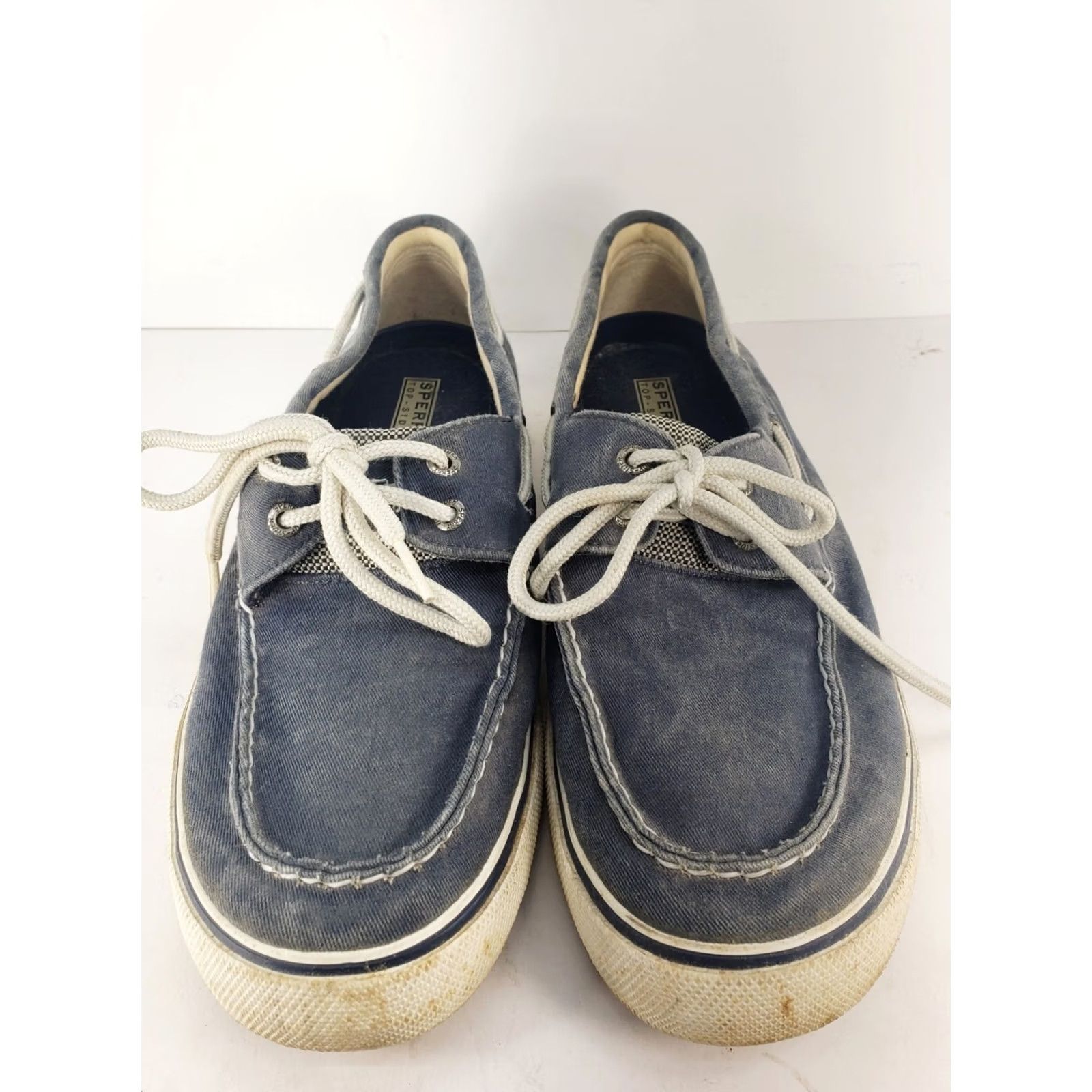 Sperry Sperry Top Sider Halyard Two Eye Blue Denim Boat Shoes Mens 10.5 M Casual Leatherless? (note) Size US L / EU 52-54 / 3 - 3 Thumbnail