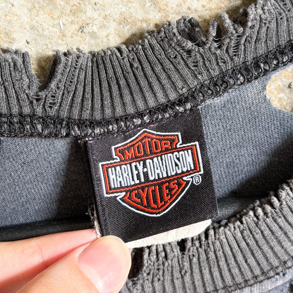 Harley Davidson 90s VINTAGE Single Stitch SUN THRASHED Harley Davidson Tee Size US XL / EU 56 / 4 - 7 Thumbnail