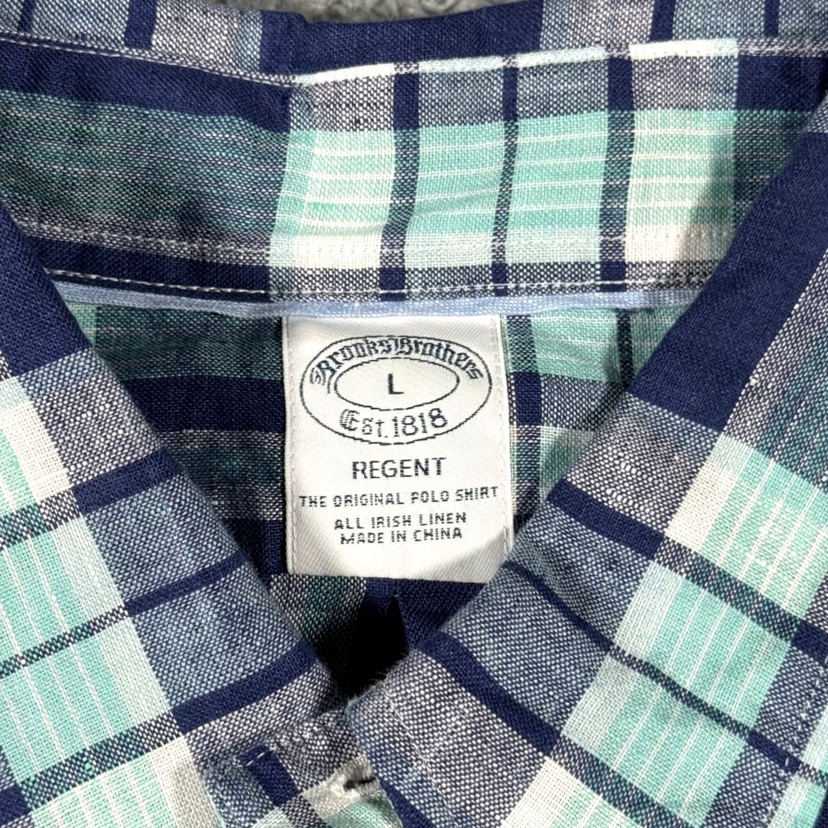 Brooks Brothers Brooks Brothers Baird McNutt Irish Linen Madras Plaid Shirt Men Large Blue Size US L / EU 52-54 / 3 - 5 Thumbnail