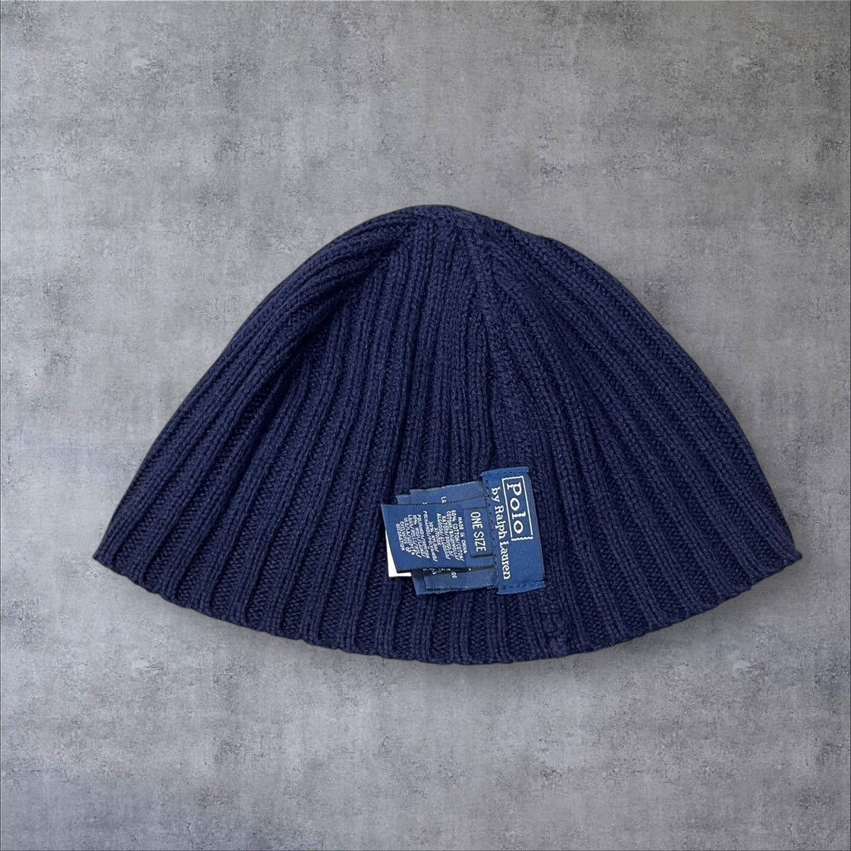 Polo Ralph Lauren 🔥Vintage 90’s Polo Ralph Lauren Big Red Pony Navy Beanie Size ONE SIZE - 6 Thumbnail