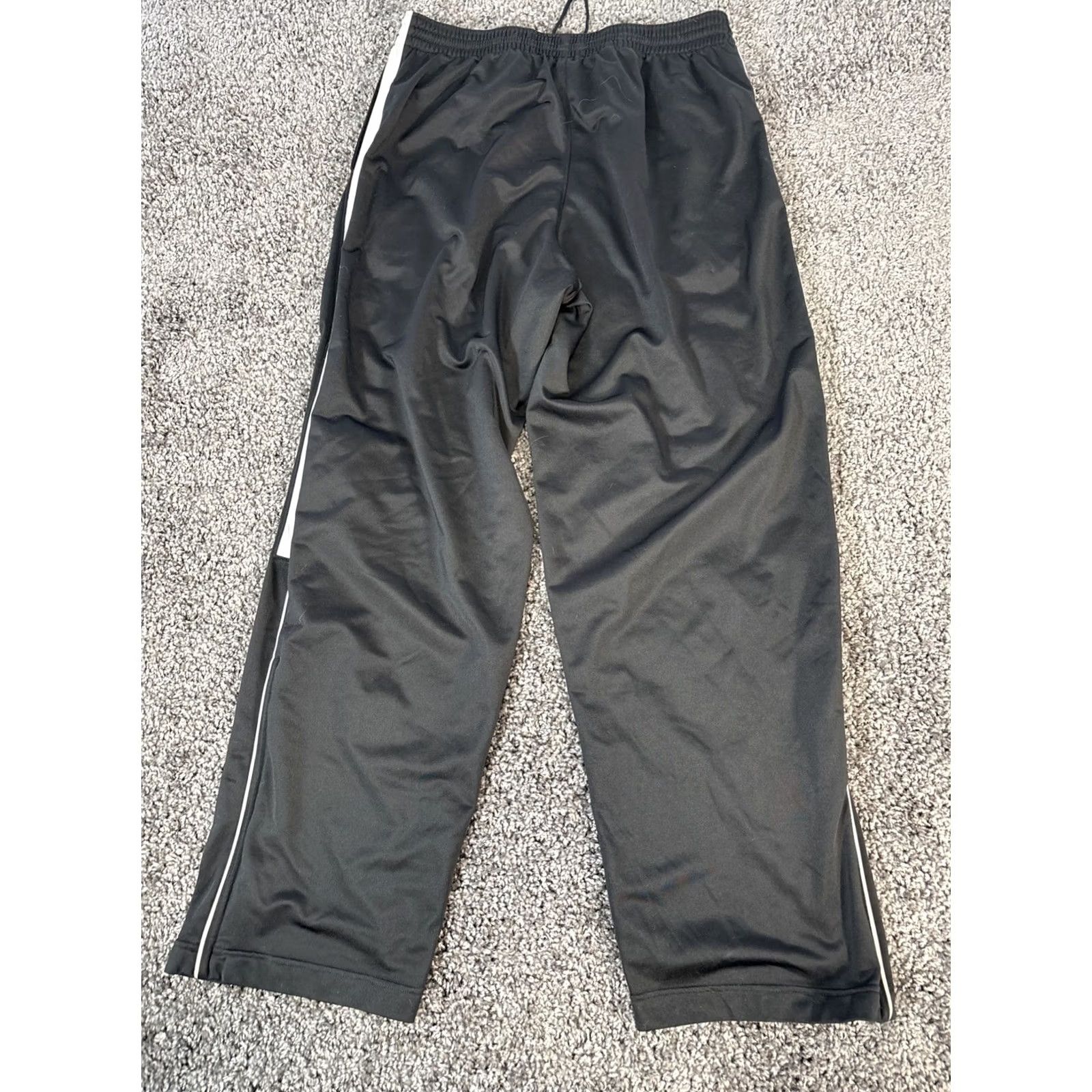 Nike VINTAGE Nike Track Pants Mens 2XL Black Stripe Swoosh Baggy Ankle Zip 90s Size US 39 - 6 Thumbnail
