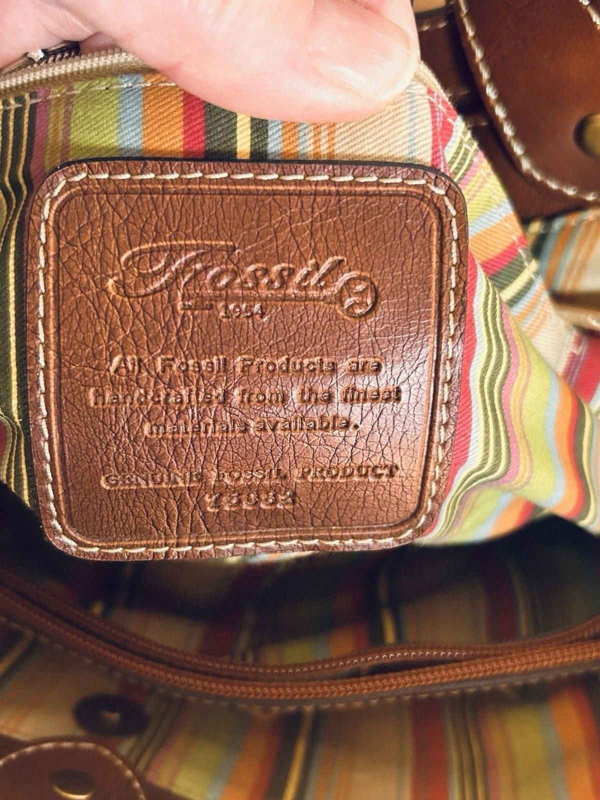 Fossil Vintage Y2K Fossil Purse Woven Straw w/ Leather Accent Bag Size ONE SIZE - 6 Thumbnail