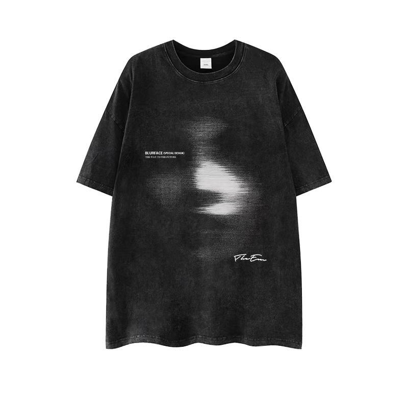 Other Street Hip Hop Fuzzy Human Face Short Sleeve T-Shirt Black Size US L / EU 52-54 / 3 - 3 Thumbnail