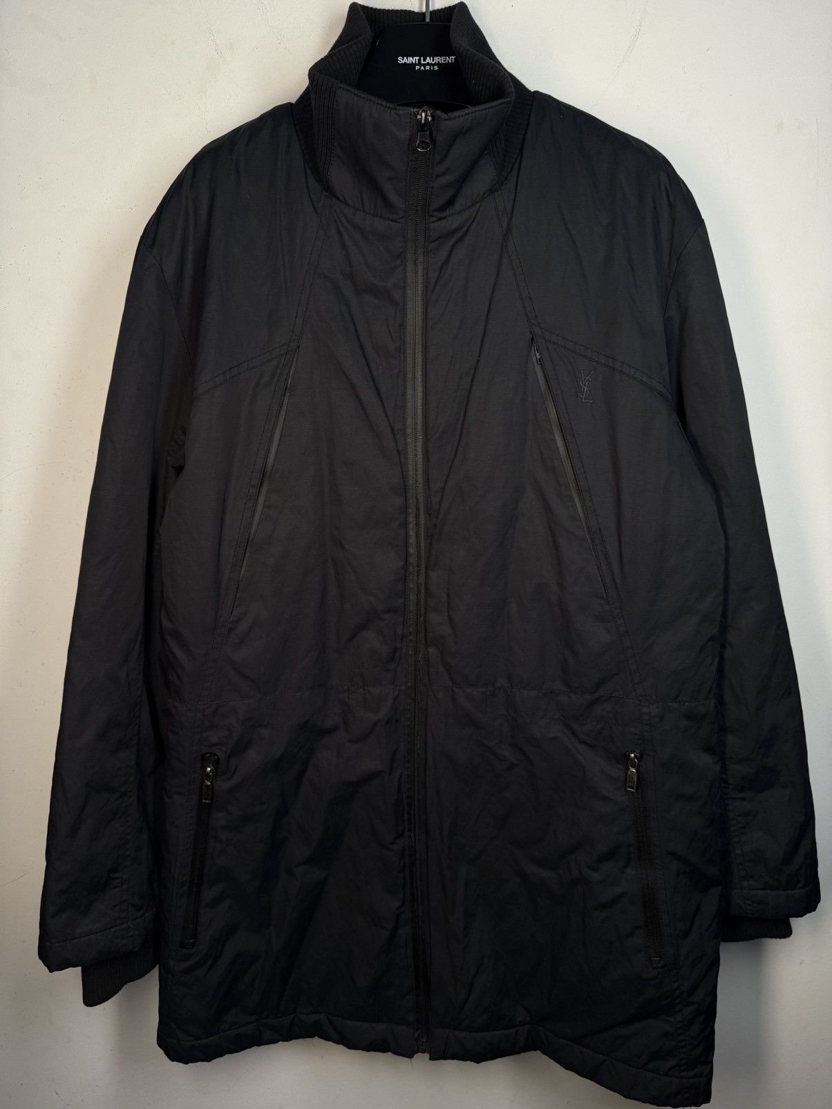 Yves Saint Laurent Warm YSL Jacket Black Padded Long Parka Vintage y2k Size US M / EU 48-50 / 2 - 1 Thumbnail