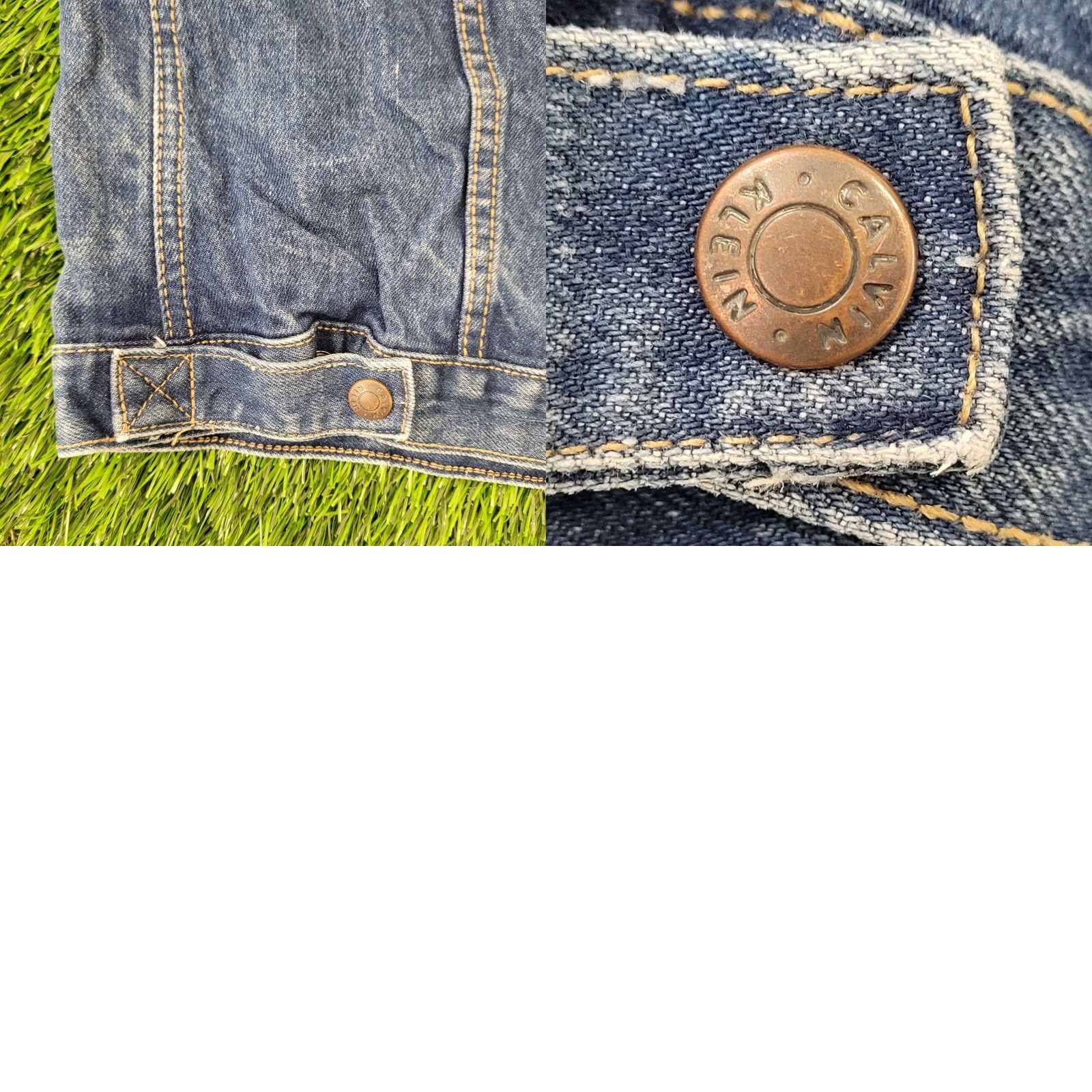 Calvin Klein VINTAGE Calvin-Klein Denim Jacket Womens Medium 20x24 Blue Denim Jacket 90s Casual Womens Medium Blue 90s Calvin Klein Jacket Size 4XL / US 24-26 - 10 Thumbnail