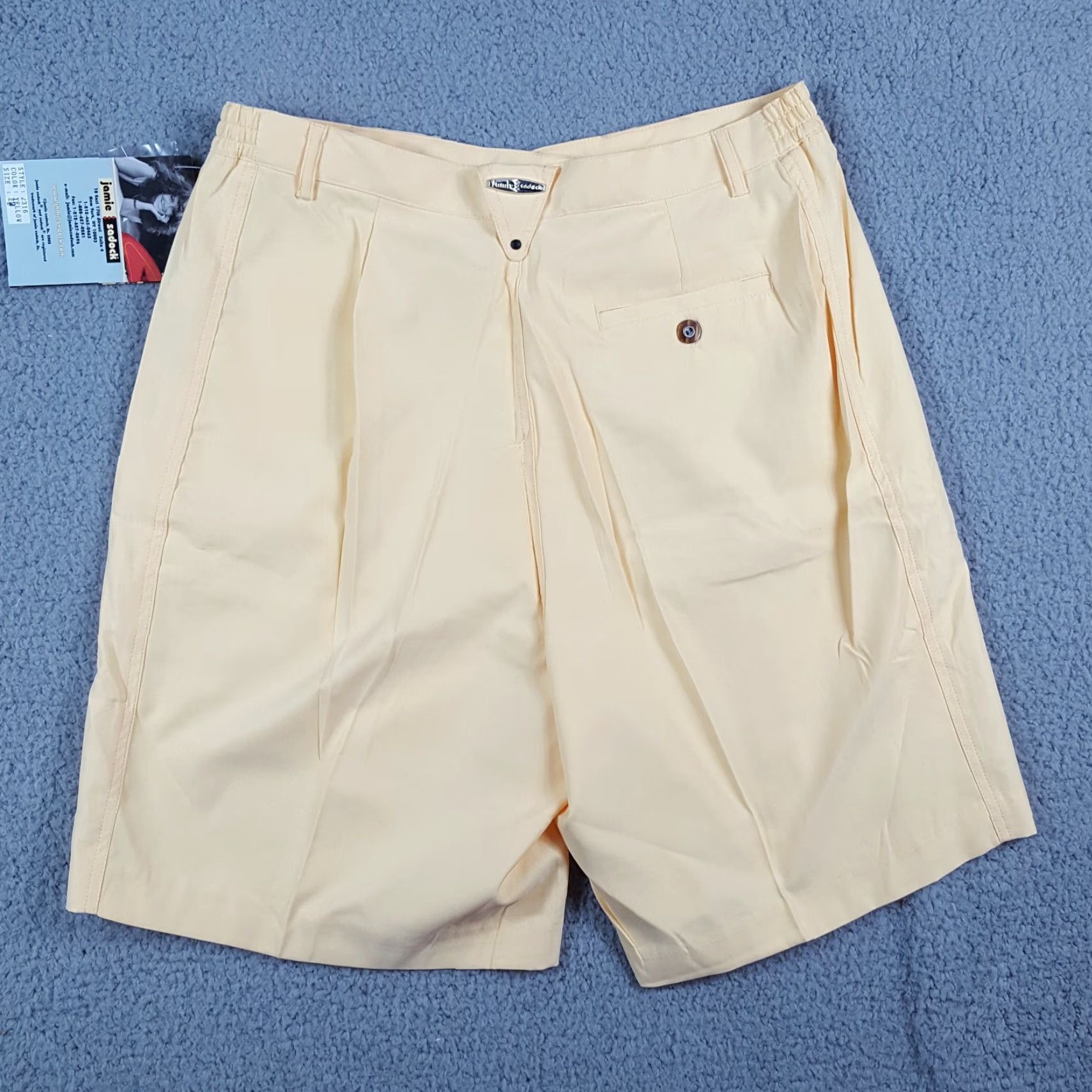 Vintage Vintage Jamie Sadock Chino Shorts Womens 10 Yellow High Waist Relaxed Retro Golf Tennis Preppy 90s Boho Casual Athletic Summer Vintage Womens Size 32" / US 10 / IT 46 - 4 Thumbnail