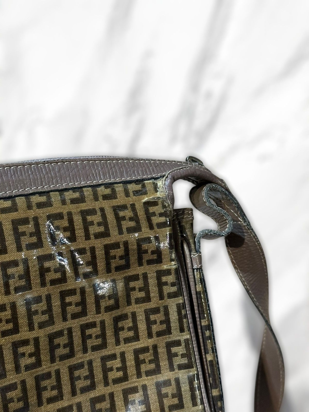 Fendi Vintage Fendi Zucca Monogram Shoulder Bag Size ONE SIZE - 5 Thumbnail