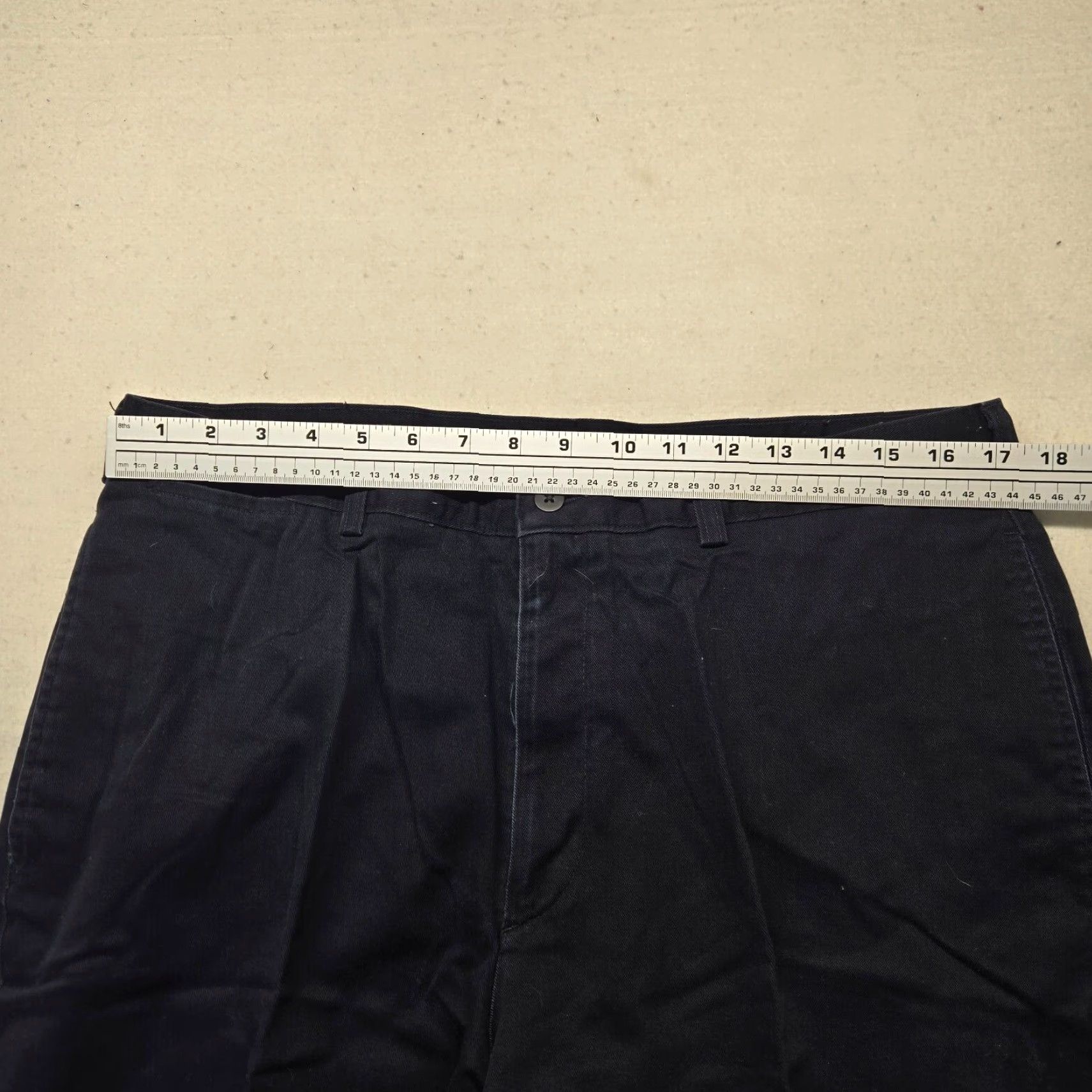 Savane Savane Pants Dress Pants Men 38x30 Navy Blue 100% Cotton Regular Winter Summer Spring Fall Pockets Zipper Front Flat Front Hook & Eye Men Size US 38 / EU 54 - 5 Thumbnail